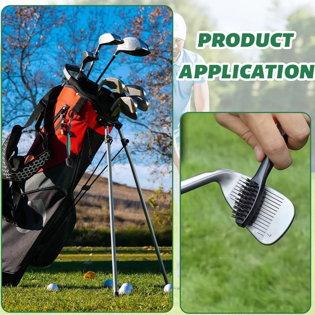 JEYORZY 2 in 1 Spazzola da Golf per Mazze con Setole Retrattili per Pulizia Scanalature