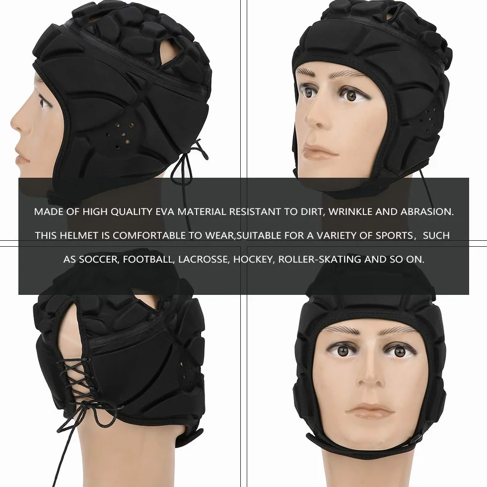 Casco Football a Guscio Morbido Protezione Testa Imbottito per Calcio Rugby Baseball