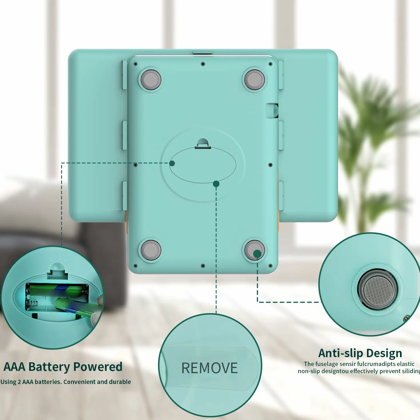 Digitale Mini-Haustierwaage für Neugeborene und Kleintiere, Präzisions-Grammwaage zum Wiegen, Genauigkeit von 0,03 oz, Kapazität von 33 lbs, fünf Einheiten umschaltbar, blau