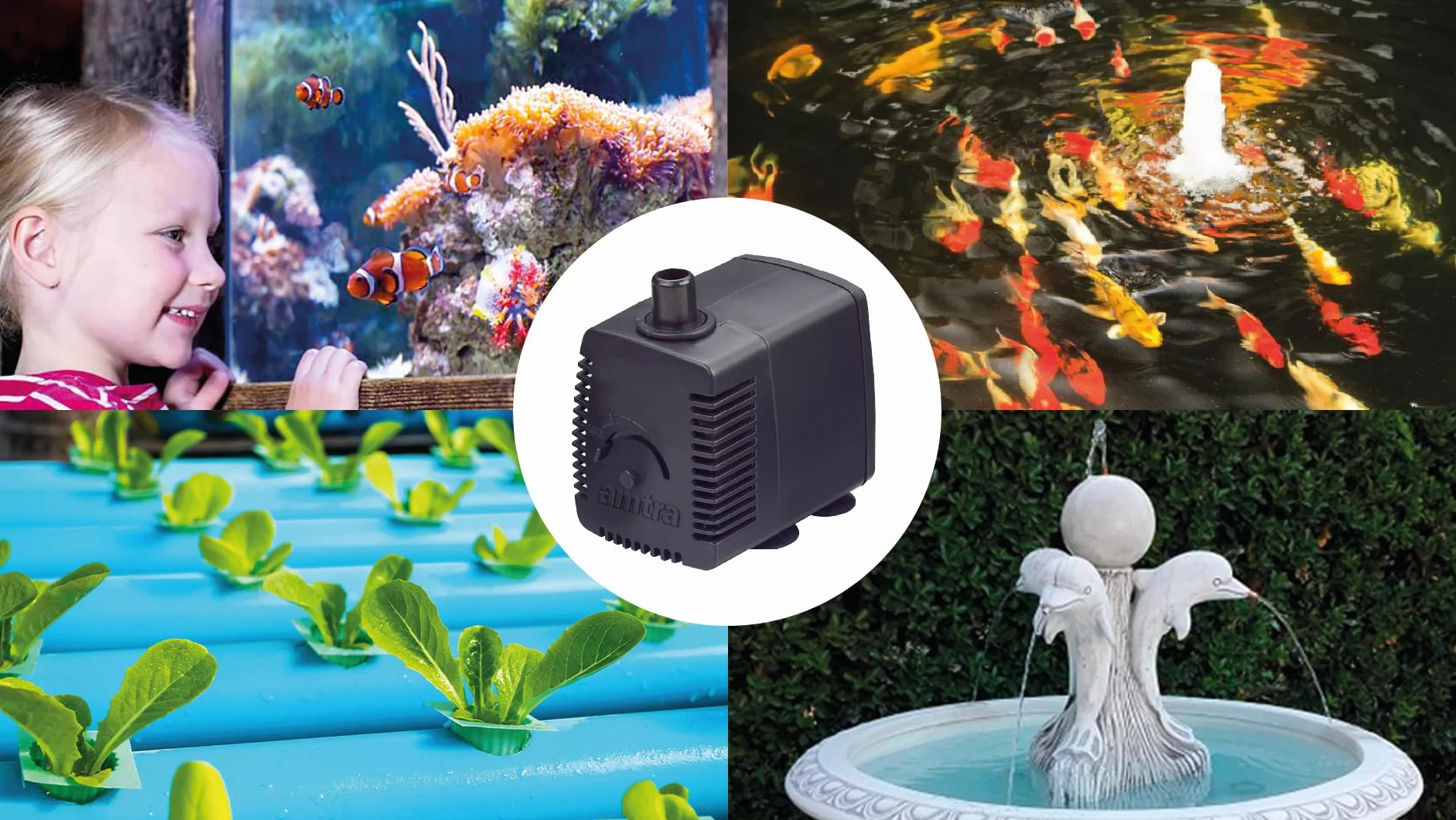 Amtra Stream 480 Pompa per Acquario ad Immersione 480 lt/h 4,3W 230V