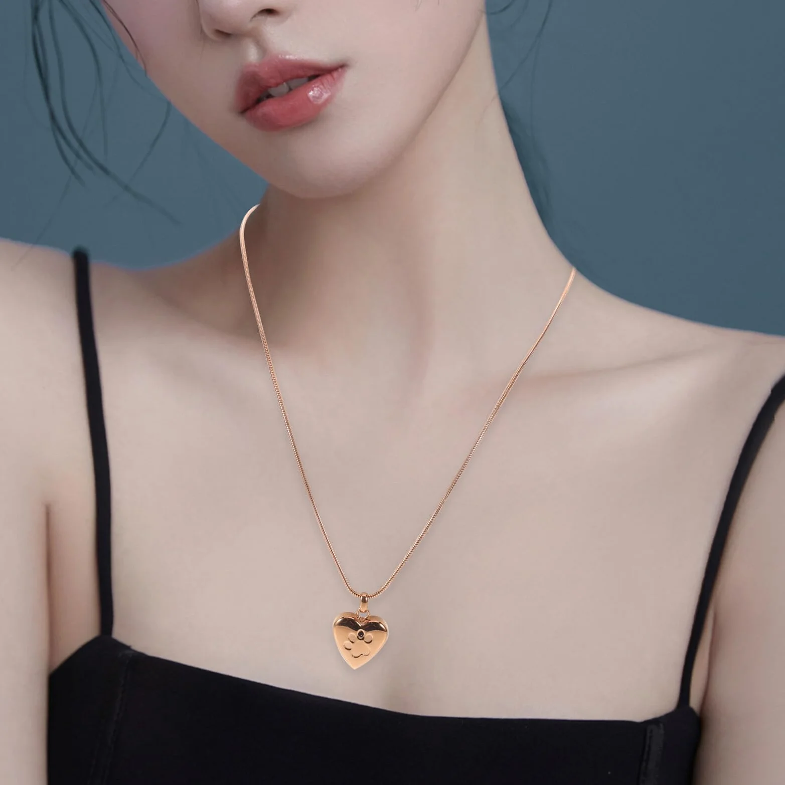 Collana Ricordo Animali Domestici Ciondolo Urna Cuore Acciaio Inossidabile Set 2 Pezzi Resistente Ossidazione Gioielli Commemorativi Cani