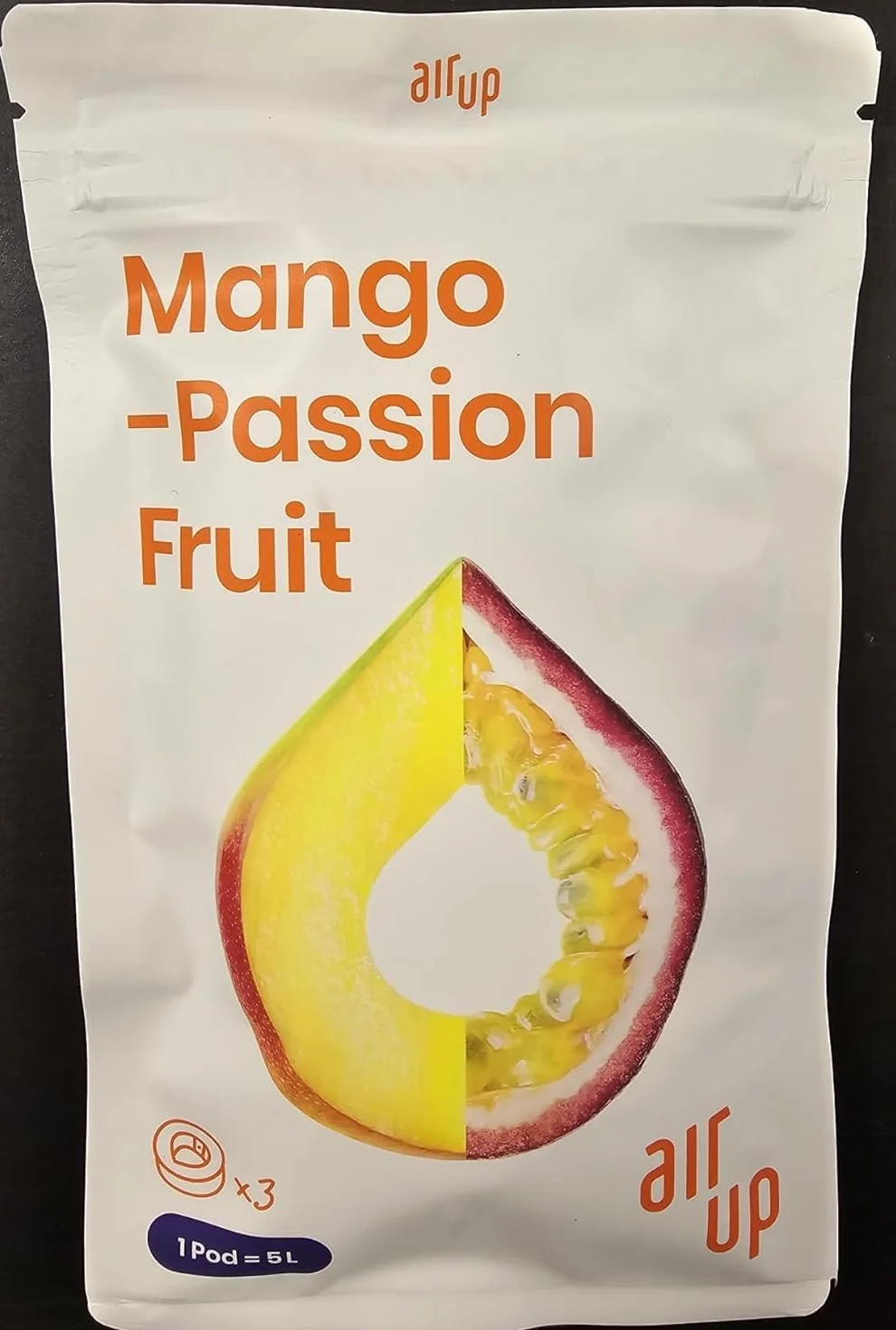 Generisch 3 x Pod Mango-Maracuja Original Pod, accessori per borraccia, pastiglie aromatizzate, 0 calorie (mango-maracuja)