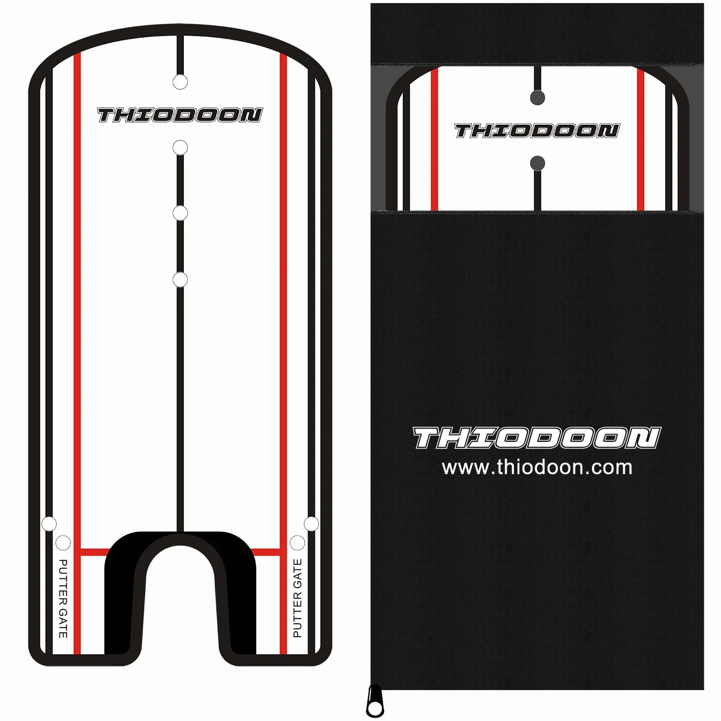 THIODOON Golf Putting Alignment Mirror - Line Putting Mirror Training Aid - Size 12 x 6 Inches