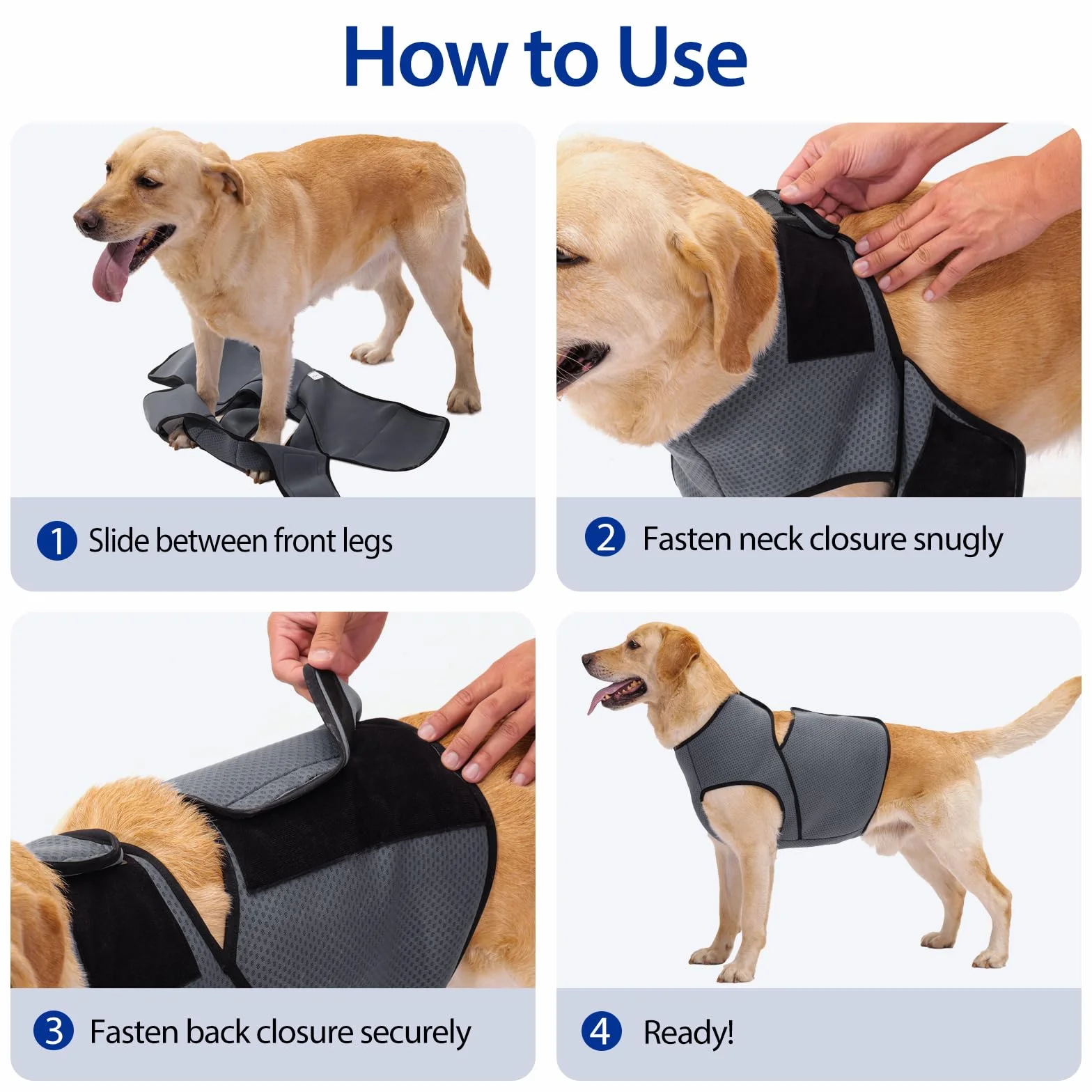 Cappotto Anti Ansia Cane Calmante Gilet Antiansia Cani Tuoni Fuochi Separazione Collo Regolabile Leggero Giacca Ansiolitica Taglia Piccola Media Grande
