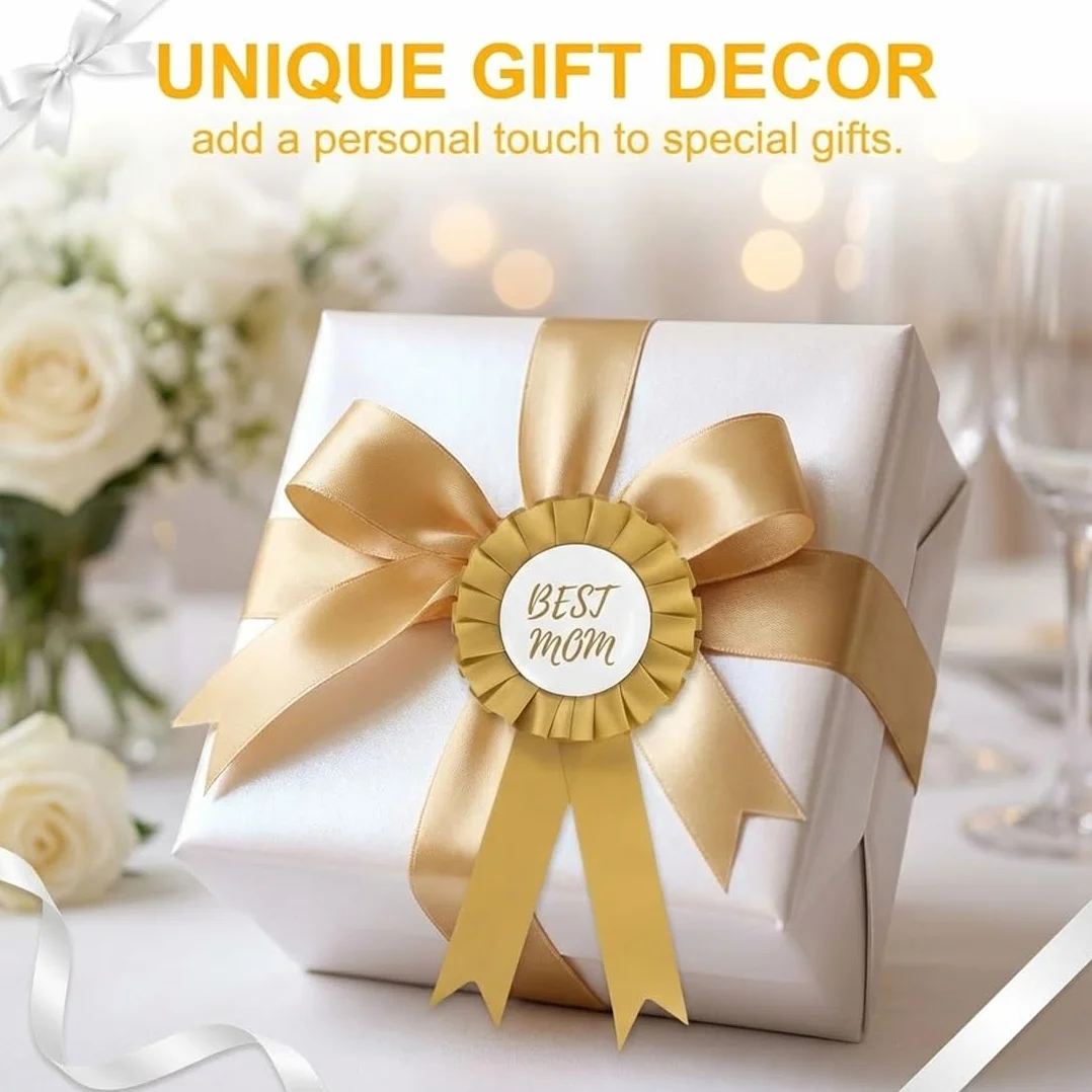 6 PCS Accessori Hobby Horse, Rosette per Cavallo Vincitore, Nastri Decorativi per Cavallo a Dondolo (Oro, Argento, Arcobaleno, Rame)