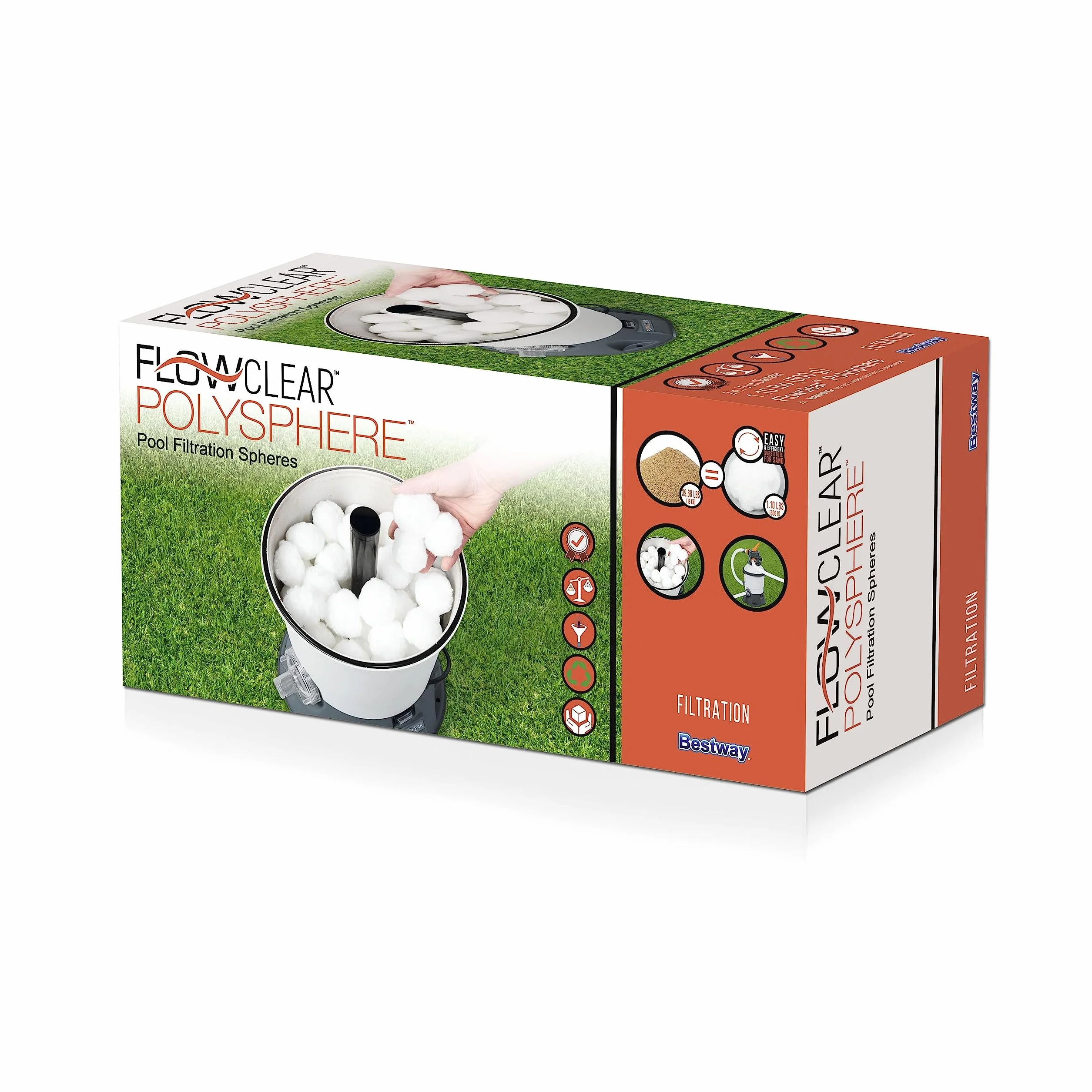 Bestway 58475E Filtrazione Polysphere, Pompa per Filtro a Sabbia, PET 100%