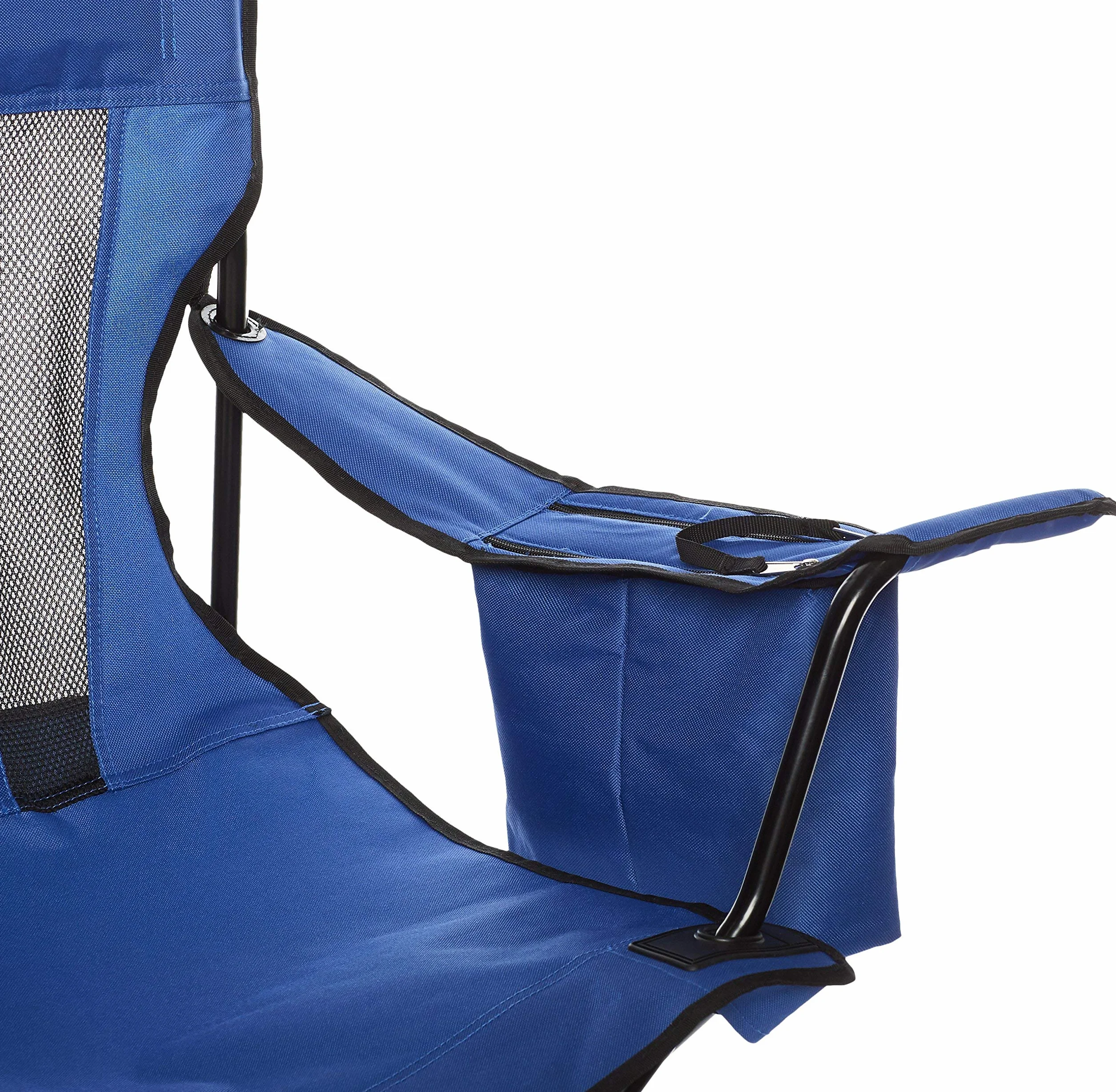 Amazon Basics Sedia da campeggio con tasca termica, Blu