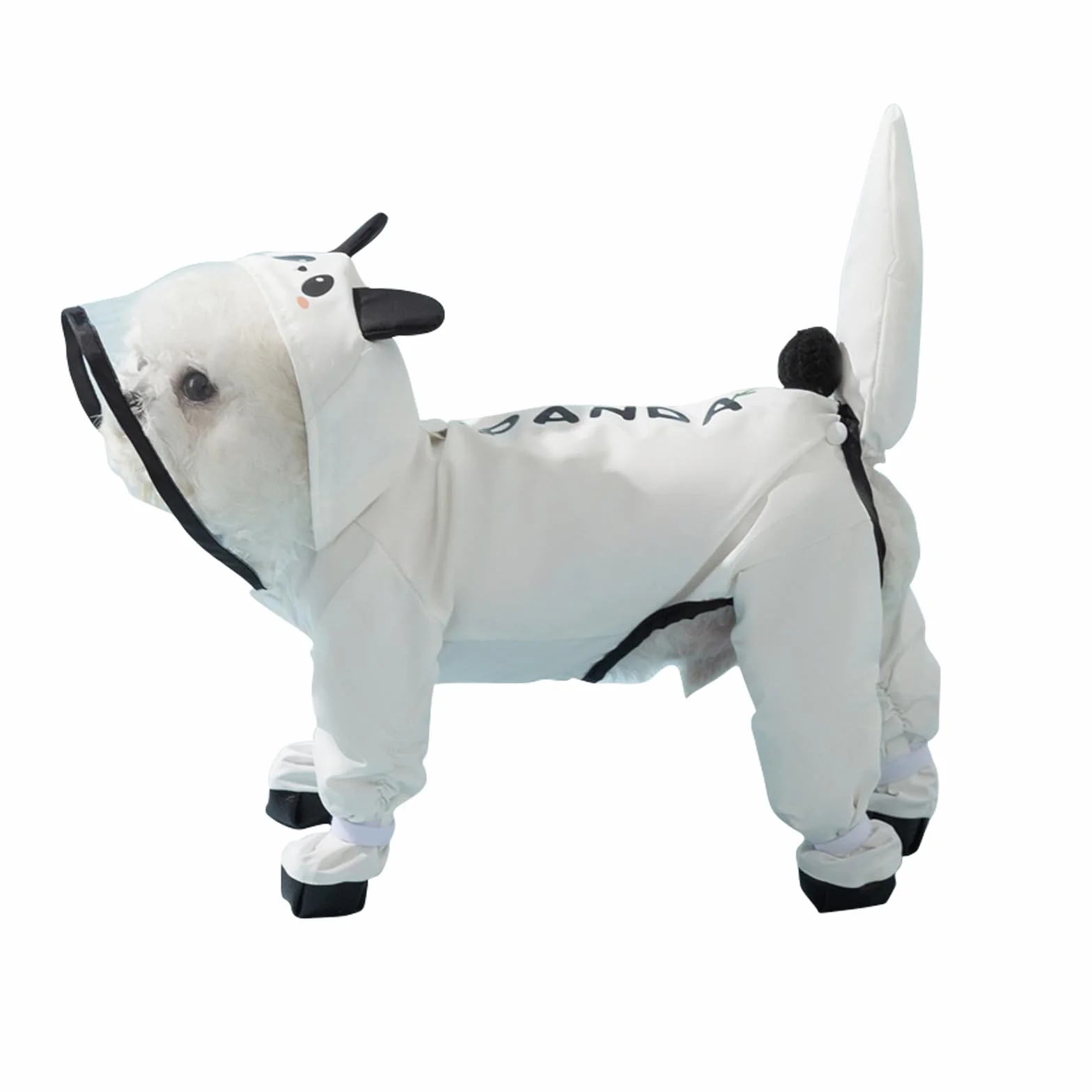 PETCUTE Impermeabile per Cani con Cappuccio, Cappotto Impermeabile per Cani con Strisce Riflettenti, Bottone a Pressione,Leggera Cappotto Cane Antipioggia per Cani di Piccola e Media Taglia