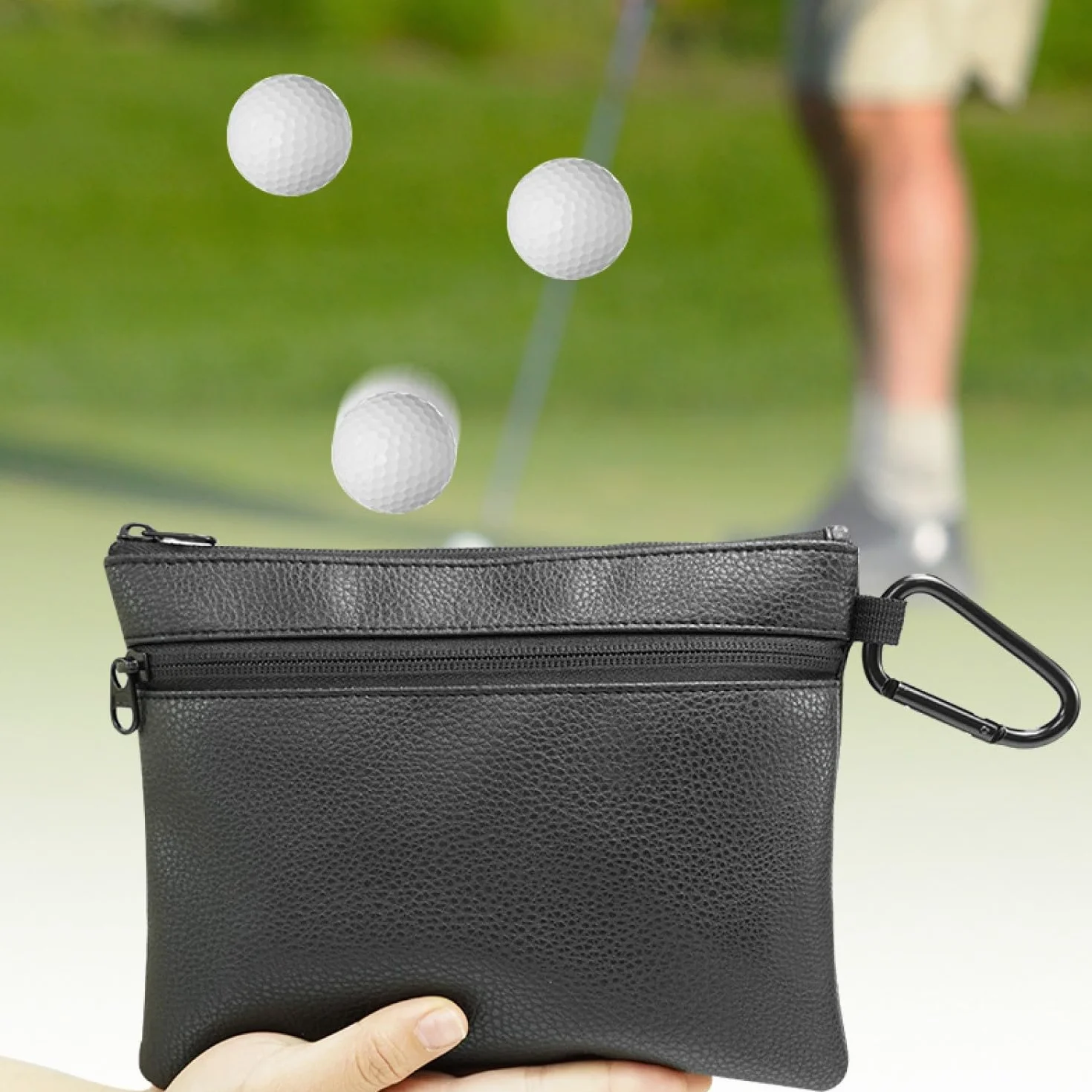 Sacca Portaoggetti per Palline e Maglie da Golf, Borsa Marsupio Sportivo con Fibbia
