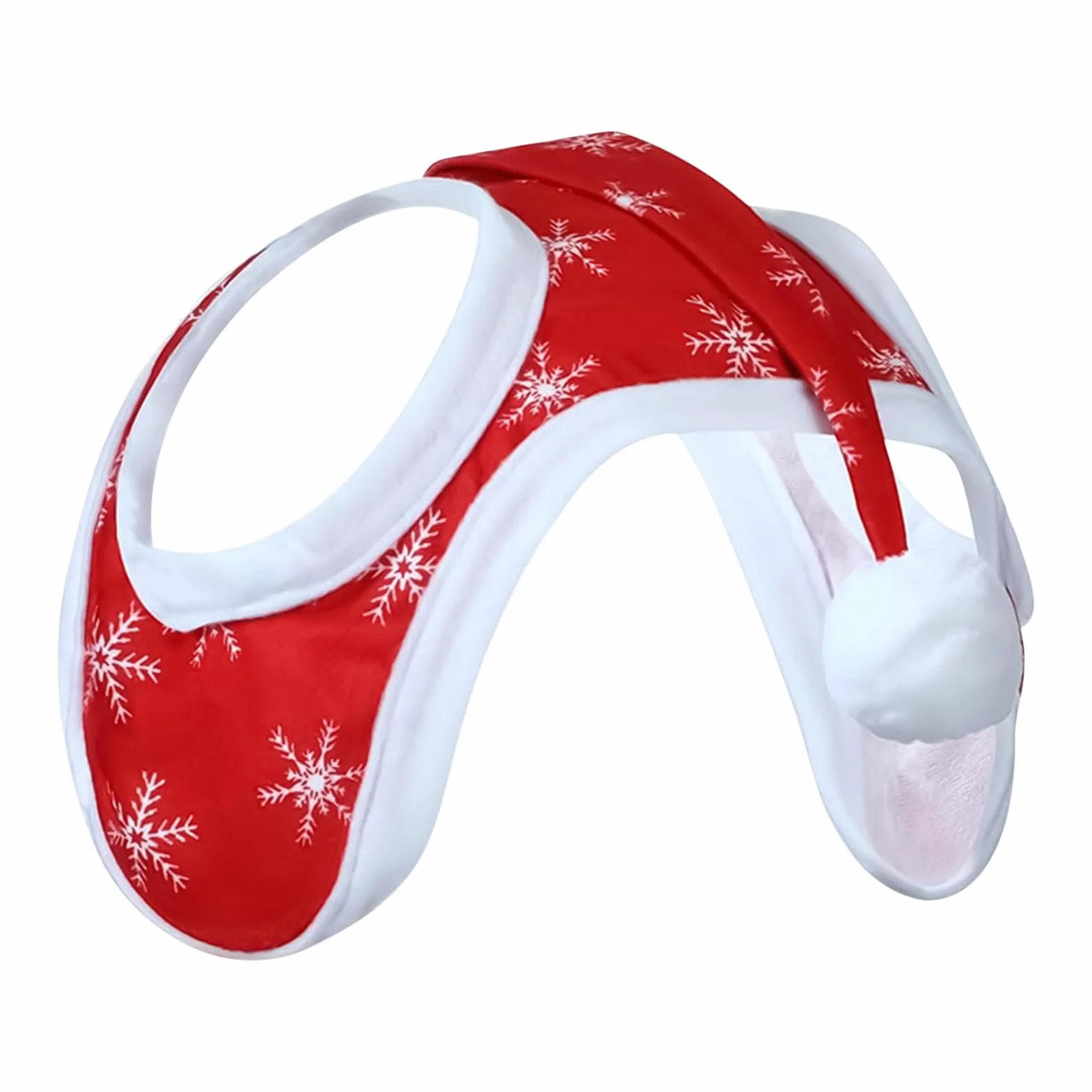 Cappello di Natale per cavallo Babbo Natale copertura testa fiocco neve costume equitazione invernale