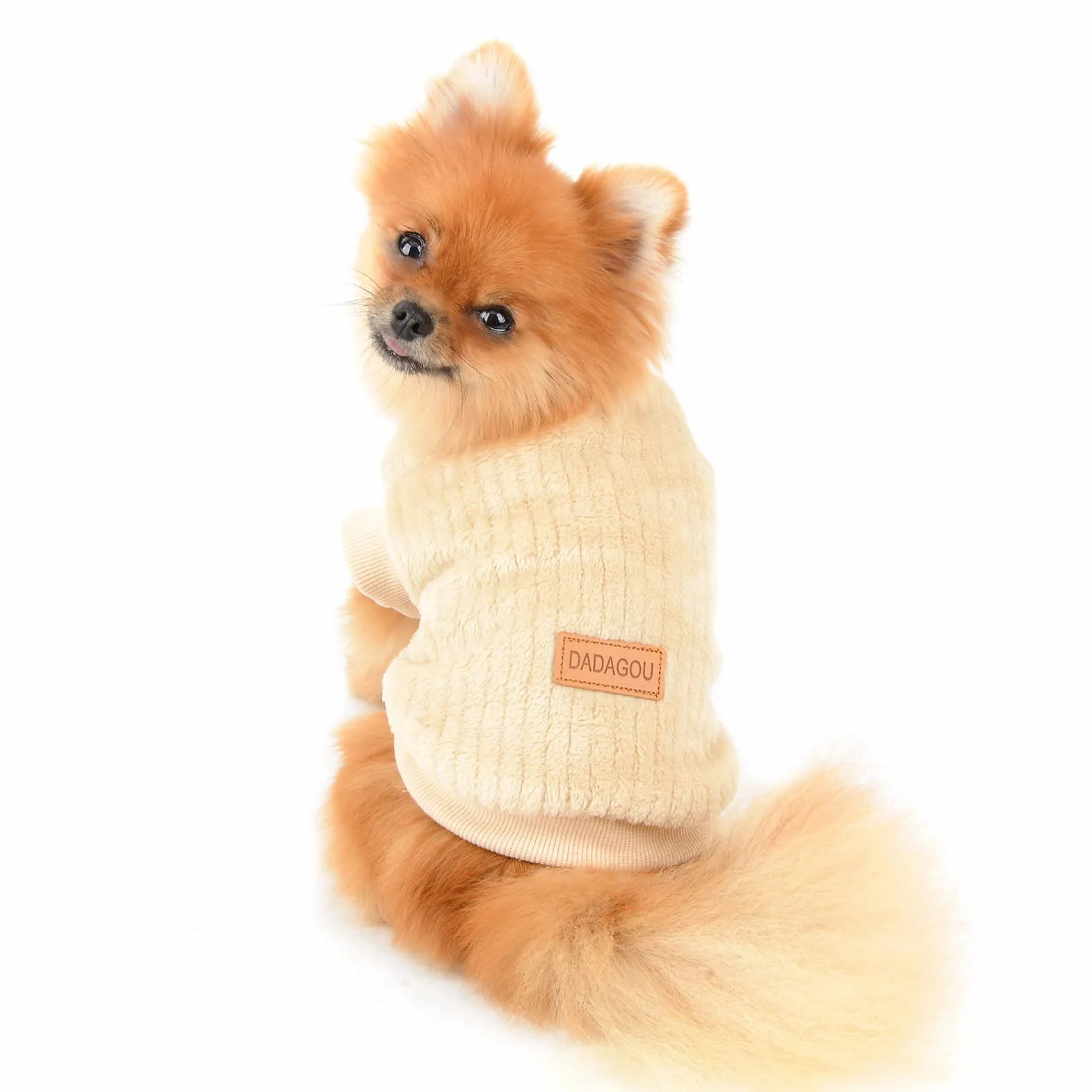 Pet a coste in pile maglioni pullover felpa per cani di piccola taglia gatto cucciolo Yorkie Chihuahua caldo inverno vestiti