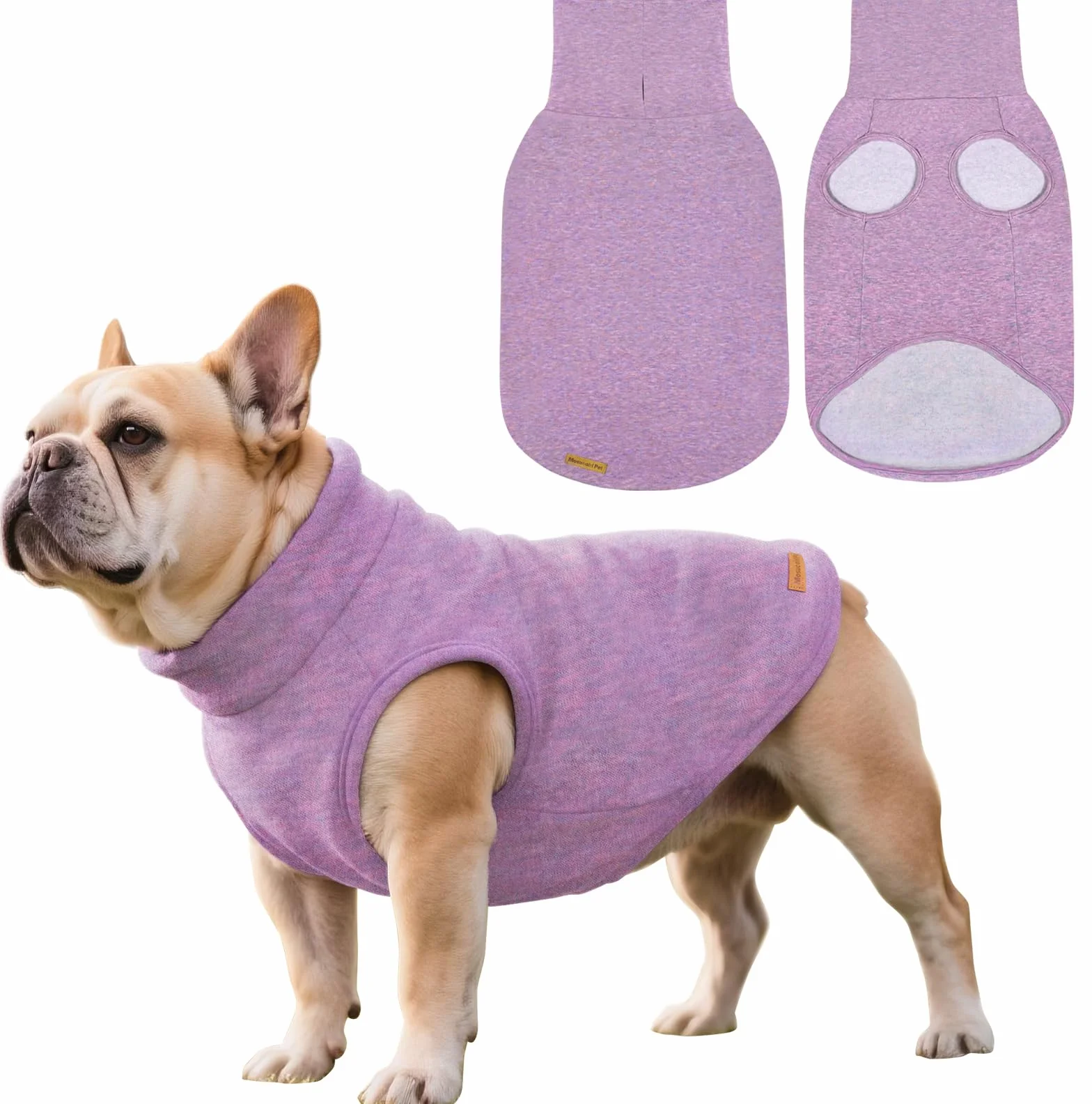 Felpe per Cani Maglioni cani Maglione per Animali Domestici Felpe con cappuccio Abbigliamenti per cani caldi Cappotti e giubbotti per cani piccoli e medi XS-4XL (Violetta, S)