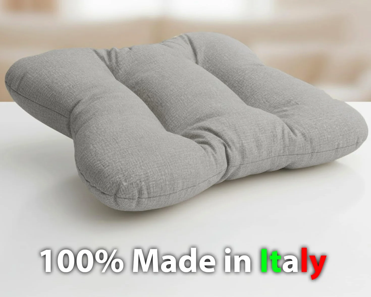 HAND Cuscino per Cane e Gatto a Forma di Osso 62x47 cm – Letto Morbido in Cotone, Lavabile e Imbottito, Spessore 10 cm – Cuccia per Cani Piccoli, Medi – Made in Italy