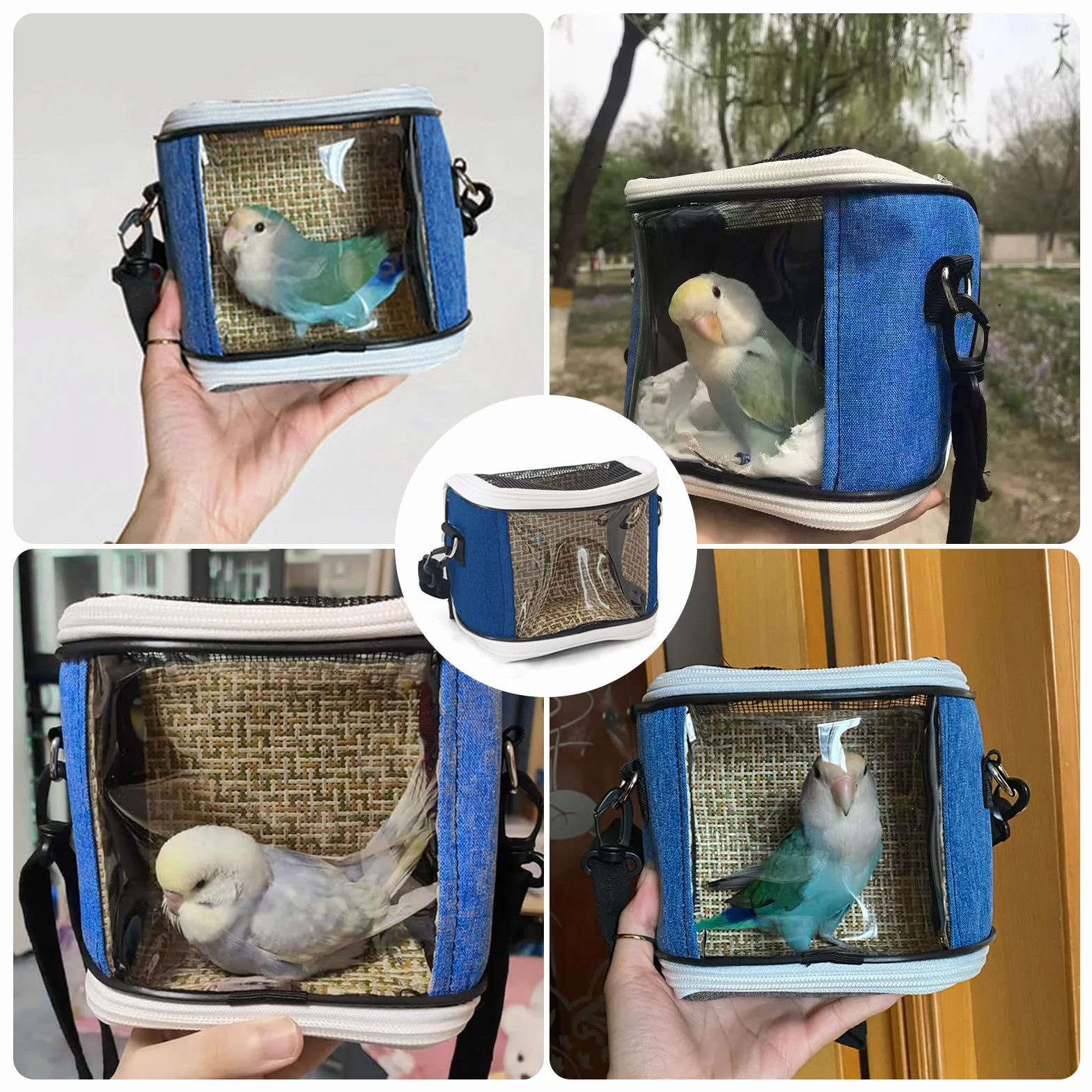 Zaino per uccelli, contenitore di trasporto per uccelli, Bird Travel Bag, Bird Travel Bag, Uccelli, Borsa da viaggio per pappagalli, parrocchetti, piccoli animali per viaggi, escursioni, campeggio, 16
