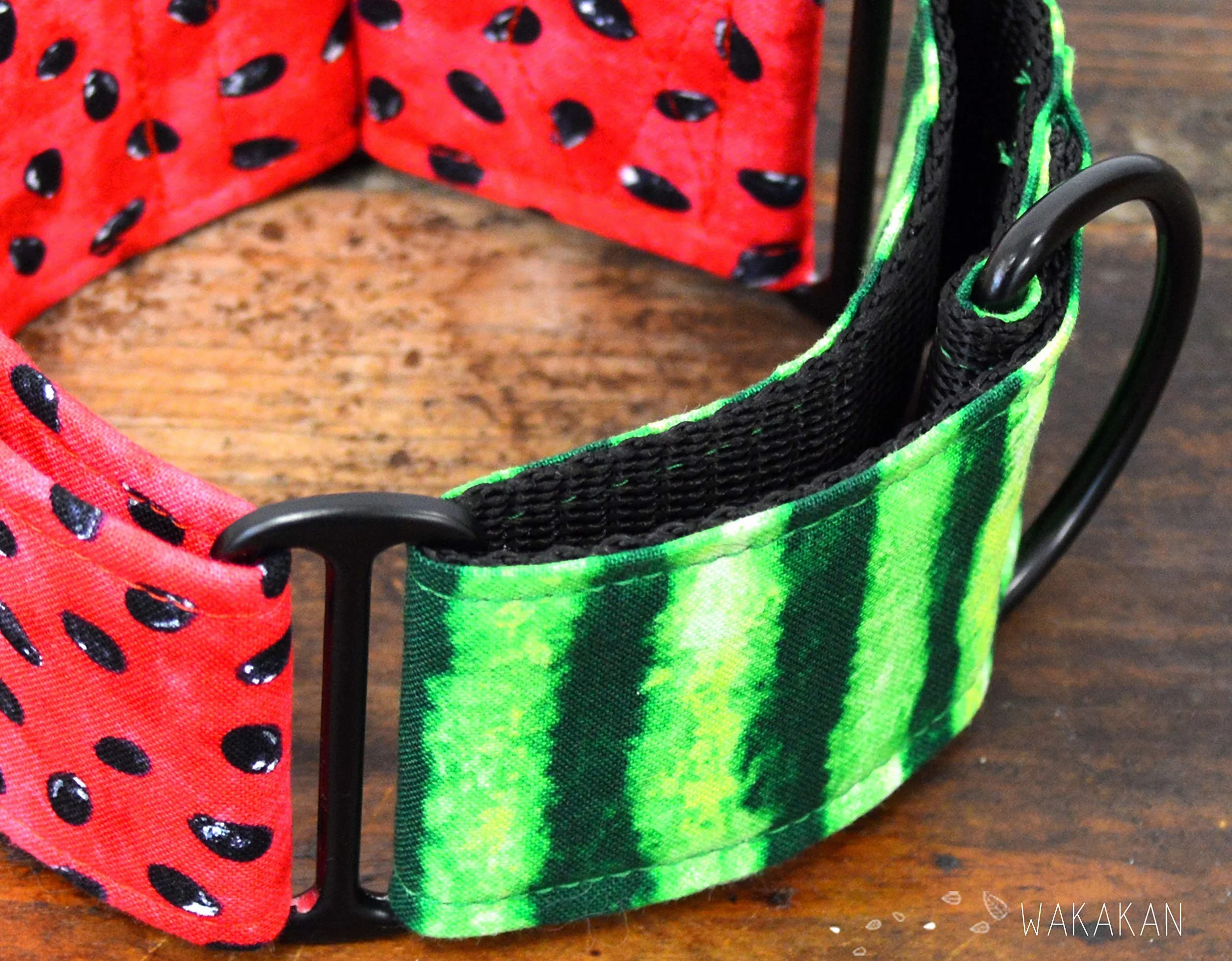 Wakakán Collare per cani martingale Watermelon fatto a mano in Spagna