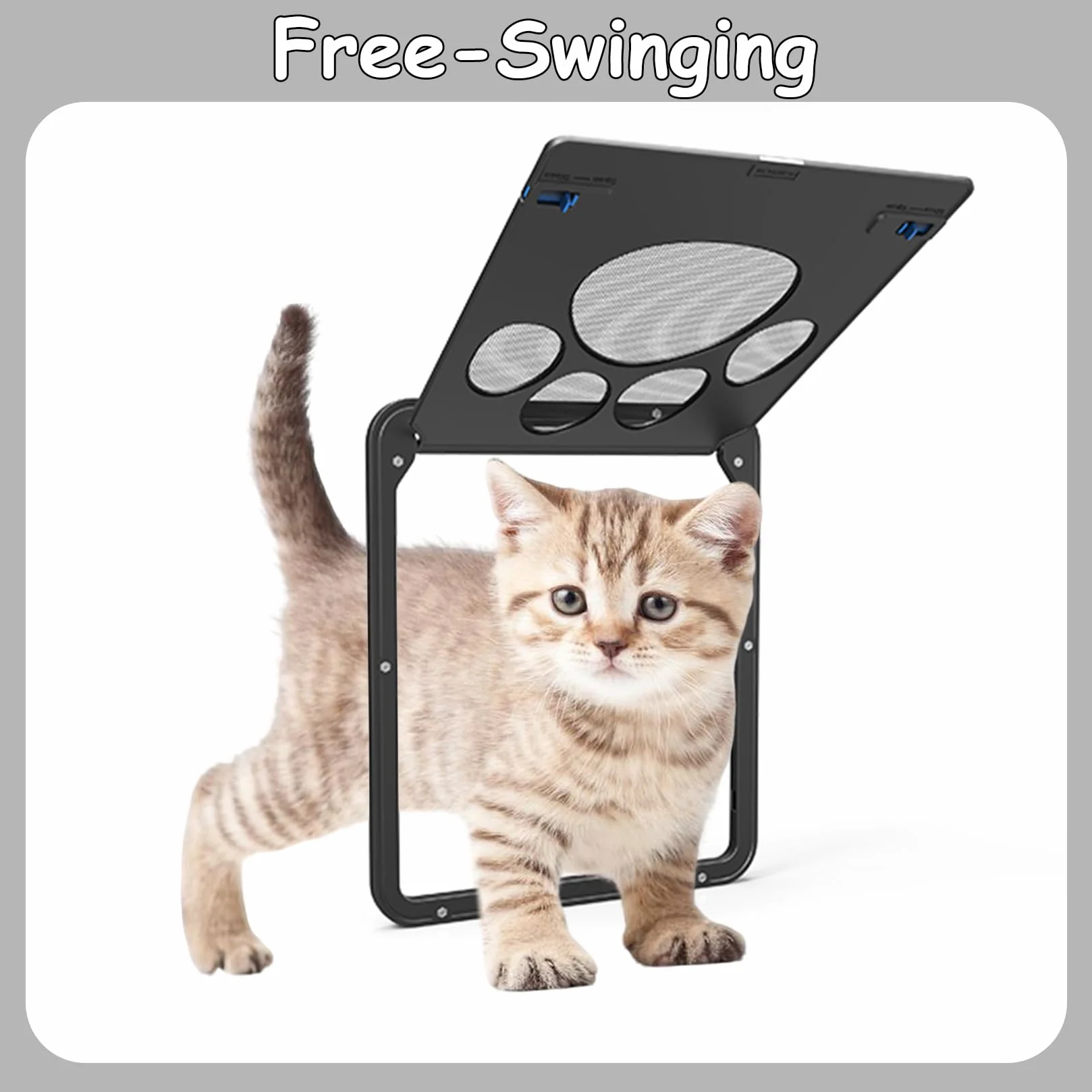 Zanzariera Gatti 29x24 cm Gattaiola con Chiusura a Chiave Magnetica per Animali Domestici