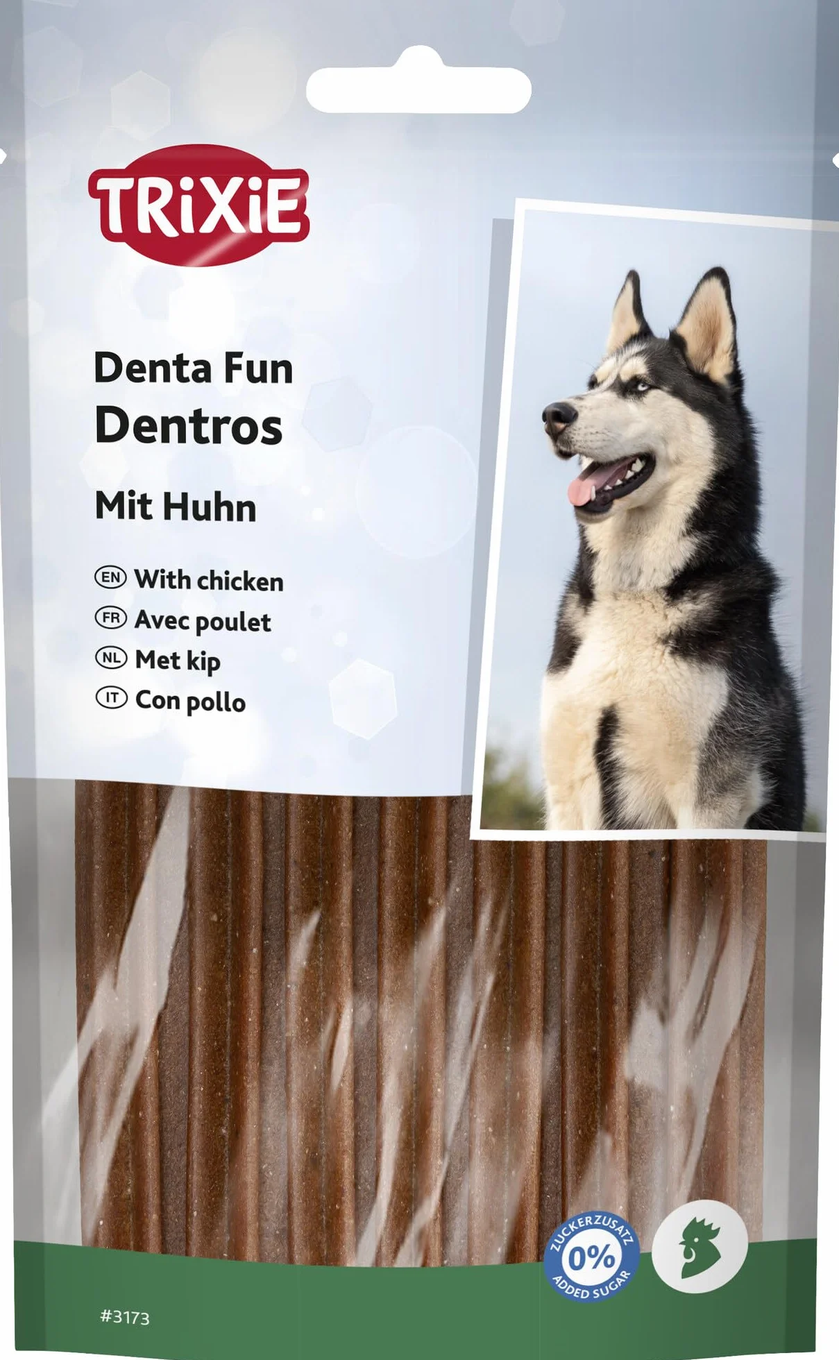 Trixie Dentros Denta Fun Mini pollo, con pollame per cane, 180 g