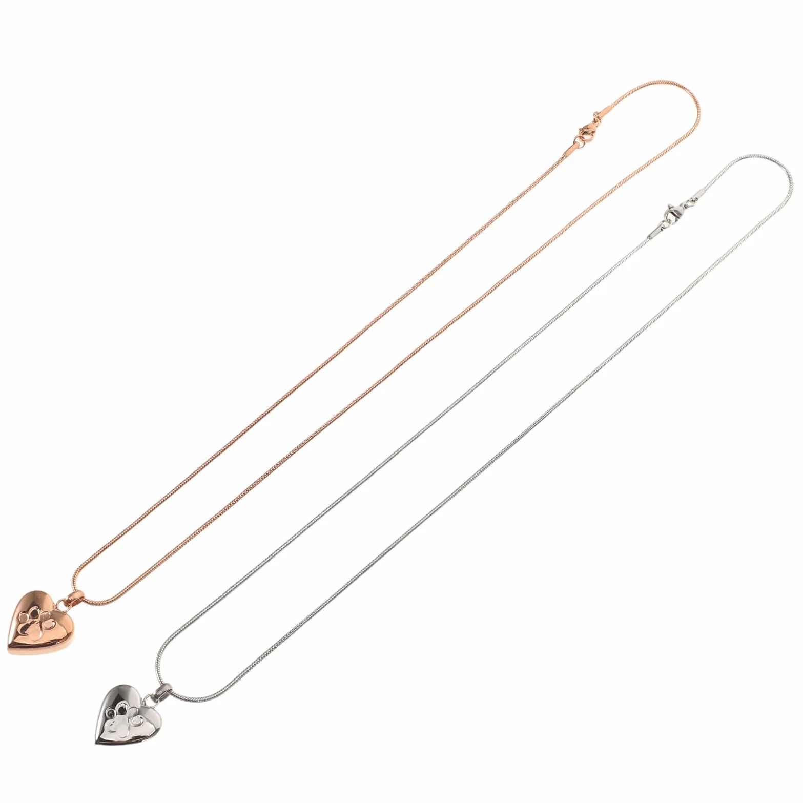Collana Ricordo Animali Domestici Ciondolo Urna Cuore Acciaio Inossidabile Set 2 Pezzi Resistente Ossidazione Gioielli Commemorativi Cani
