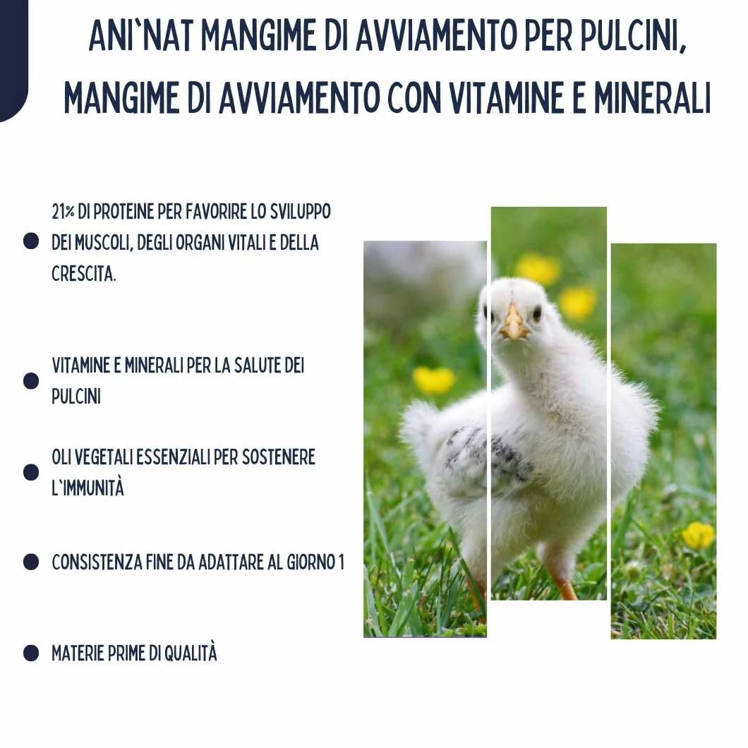 AniNat Alimento starter per pulcini 1° età con vitamine proteine minerali 1,8 kg