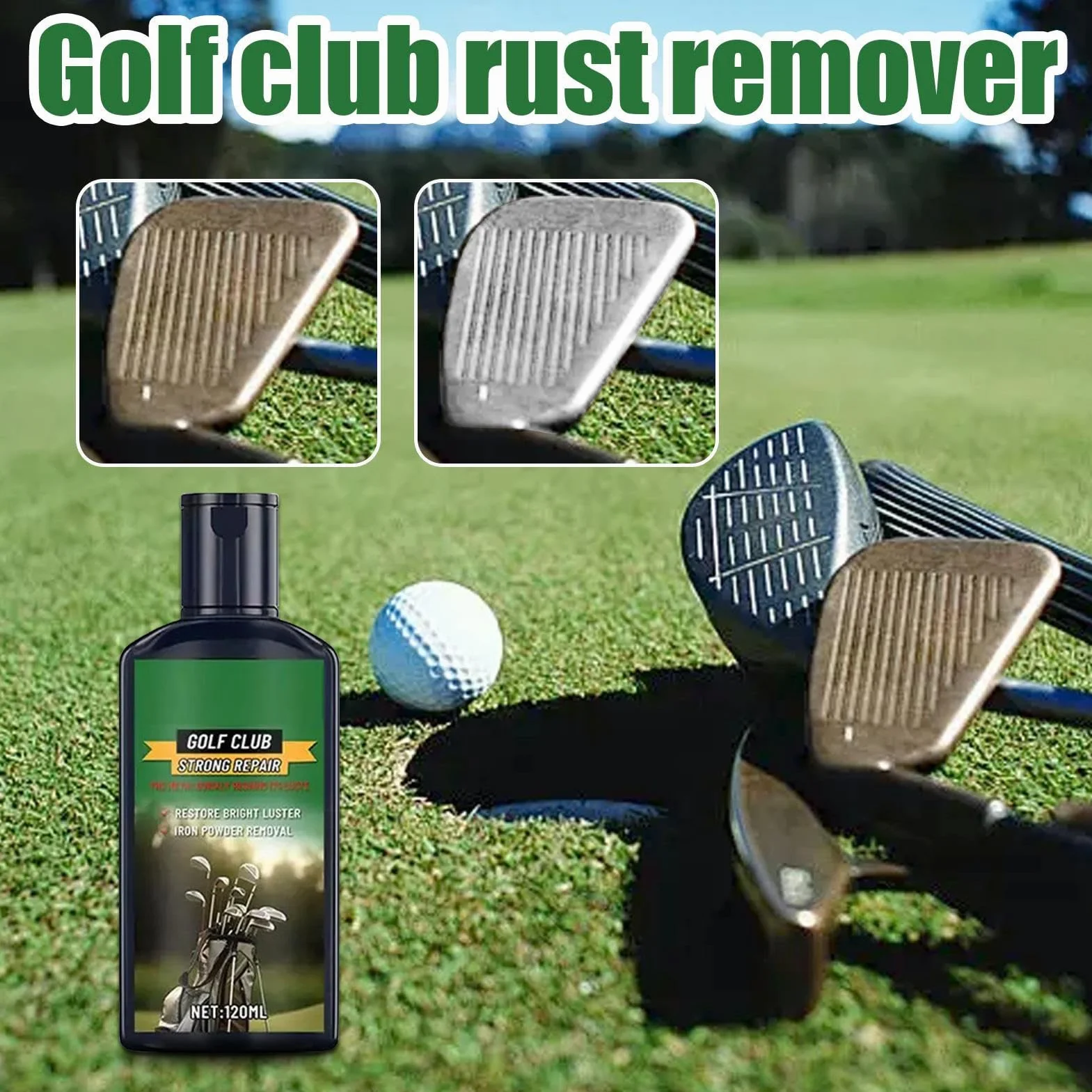 Golf Iron Cleaner 120 ml con Spugna per Lucidare Metallo e Alluminio