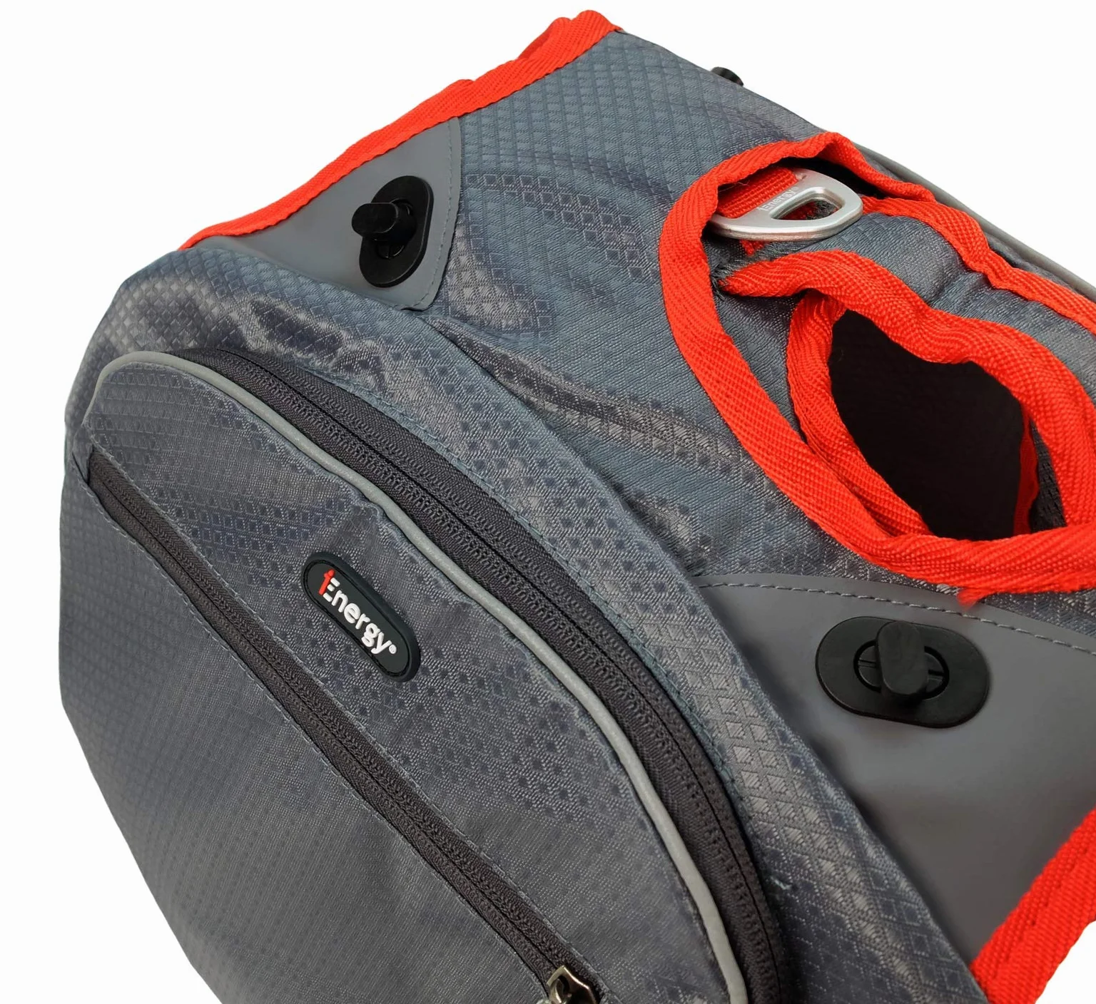 iEnergy Zaino per cani MAE - Pettorina 2in1 e zaino removibile per cani - Impermeabile e comprensivo di due borracce con tasche termiche, Grigio, Medio