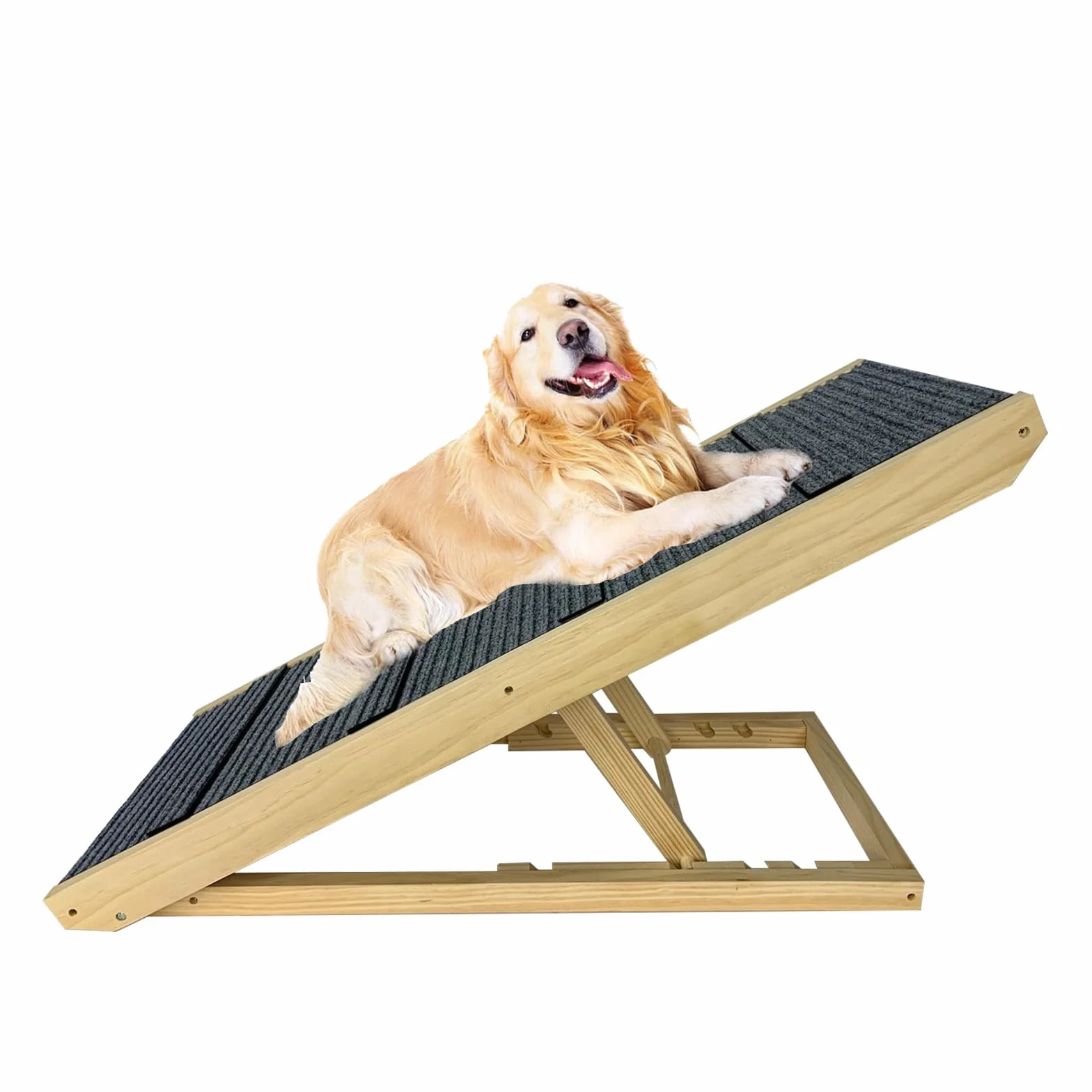 LZQ Scala pieghevole per cani piccola taglia in legno antiscivolo 100 cm