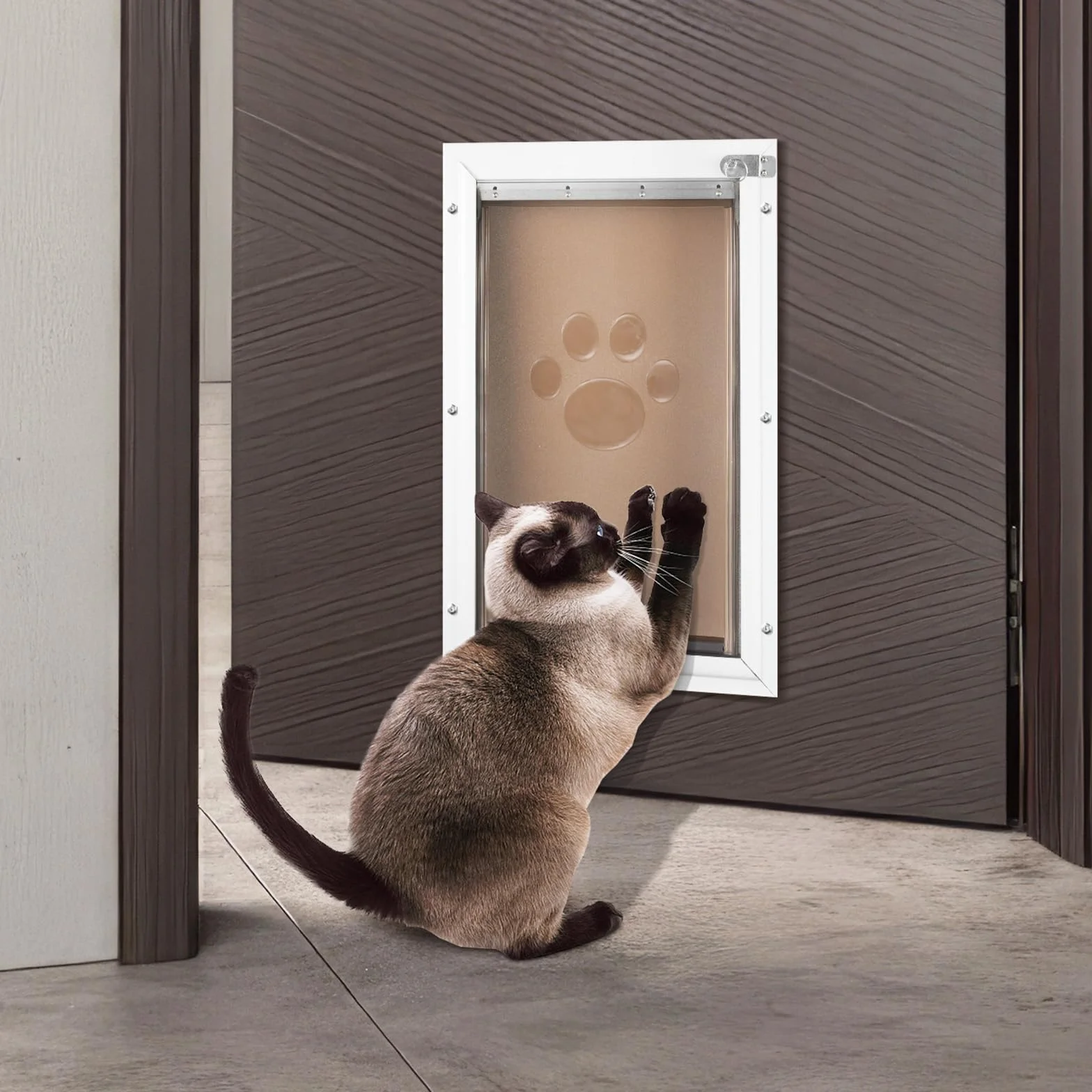 VEVOR Sportello di Ricambio per Porta per Animali Domestici, Compatibile con Porte per Dimensioni 260 x 412 mm, Sportello per Porta Ricambio Ispessito Resistente Intemperie con Striscia Magnetica L