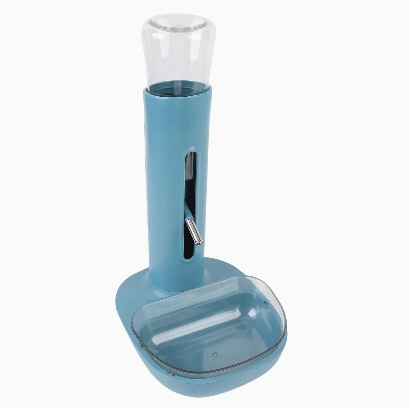 Generic Alimentatore Automatico per Acqua in Piedi per Animali Domestici, Regolabile in Altezza, Tipo Sospeso per Cani, Gatti, Plastica, 9,45x7,68 Pollici (BLUE)