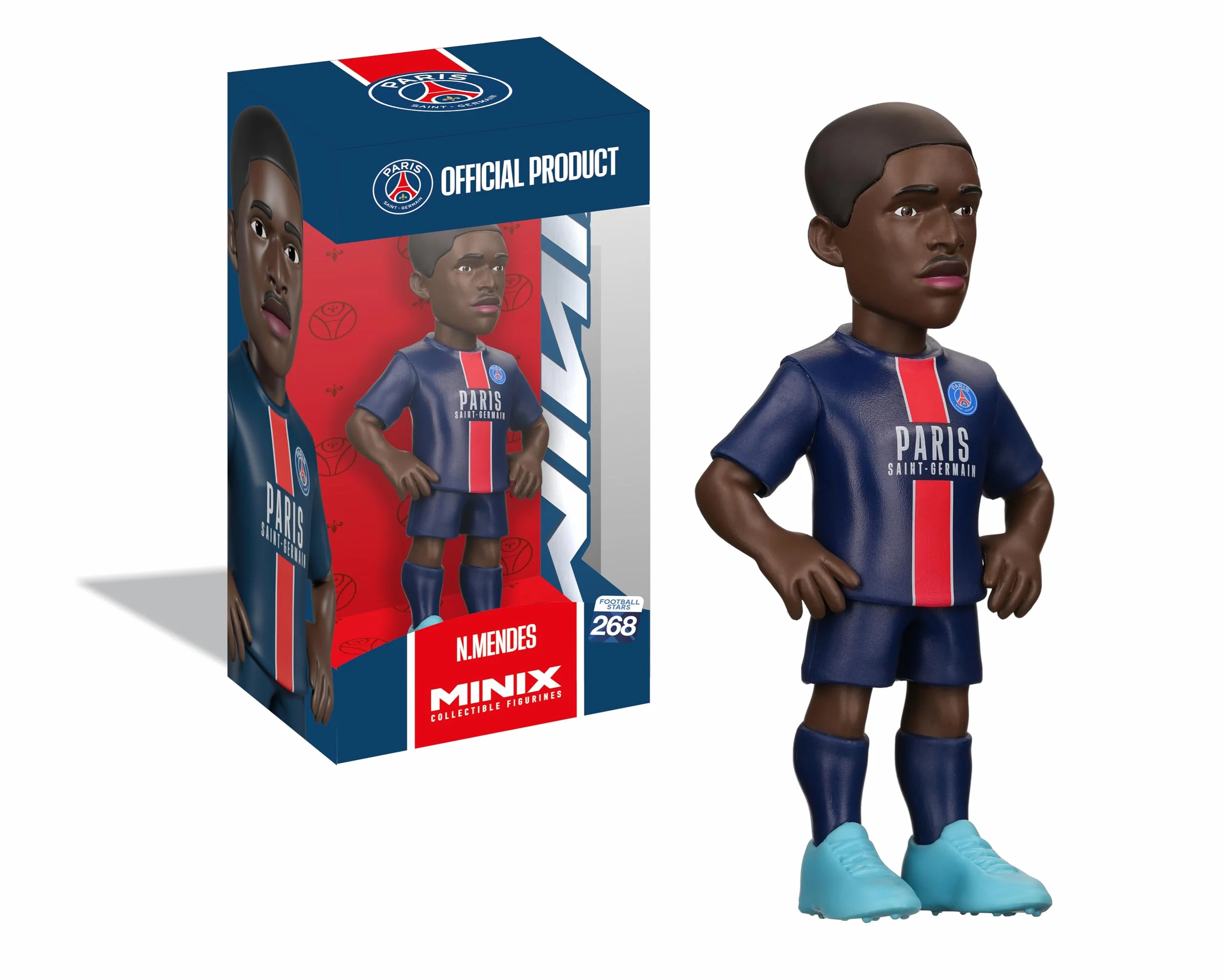 MINIX - Football Stars #274 - PSG - Mendes - Personaggio da collezione 12 cm