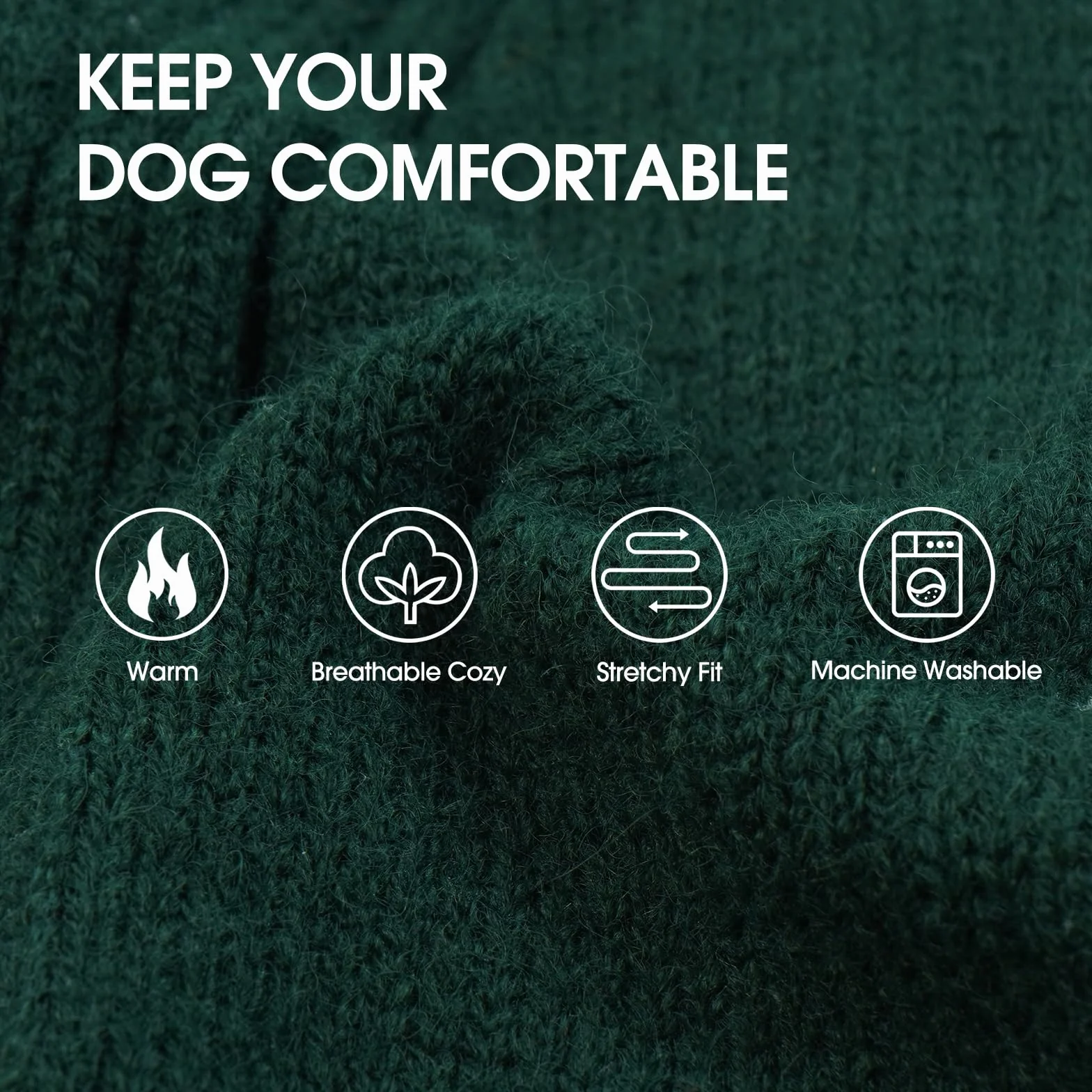 IECOii Maglione per cani dolcevita caldo taglia piccola media grande Felpe autunno inverno Chihuahua Bulldog francese Labrador