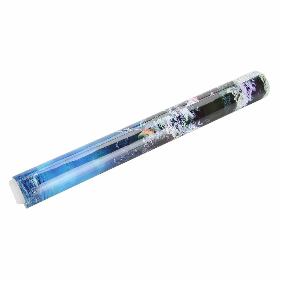 Fdit Acquario Sfondo Poster Fish Tank Sfondo PVC Adesivo Underwater Reef Decor Carta Adesiva Stickers Decalcomanie(76 * 30cm)