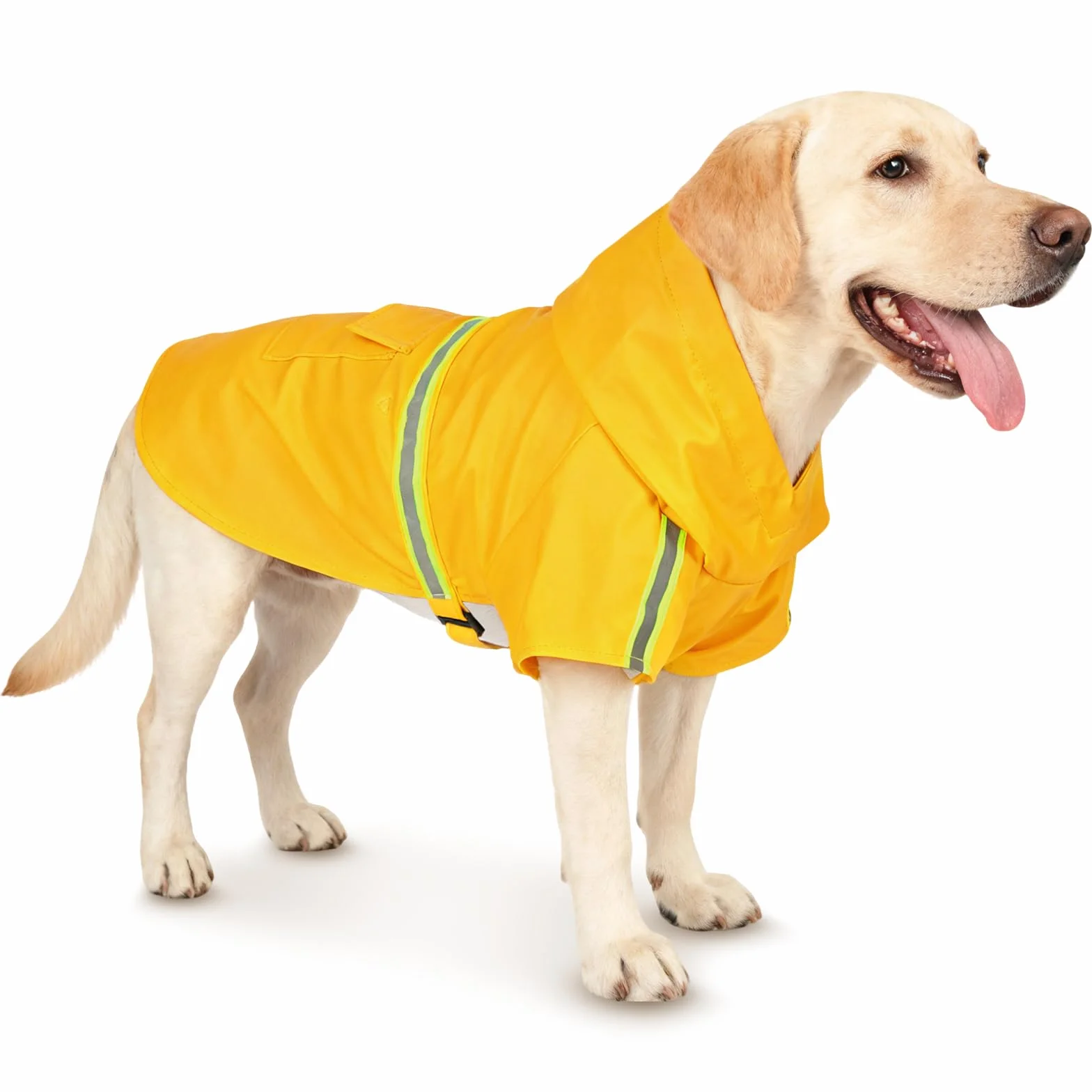 OSDUE Impermeabile per Cani Cappotto,Impermeabile Cane e Foro per Colletto e Strisce Riflettenti protettive,Regolabile Cappotto Impermeabiles 100%,per Piccoli Medio Grandi Cuccioli L-XXXL
