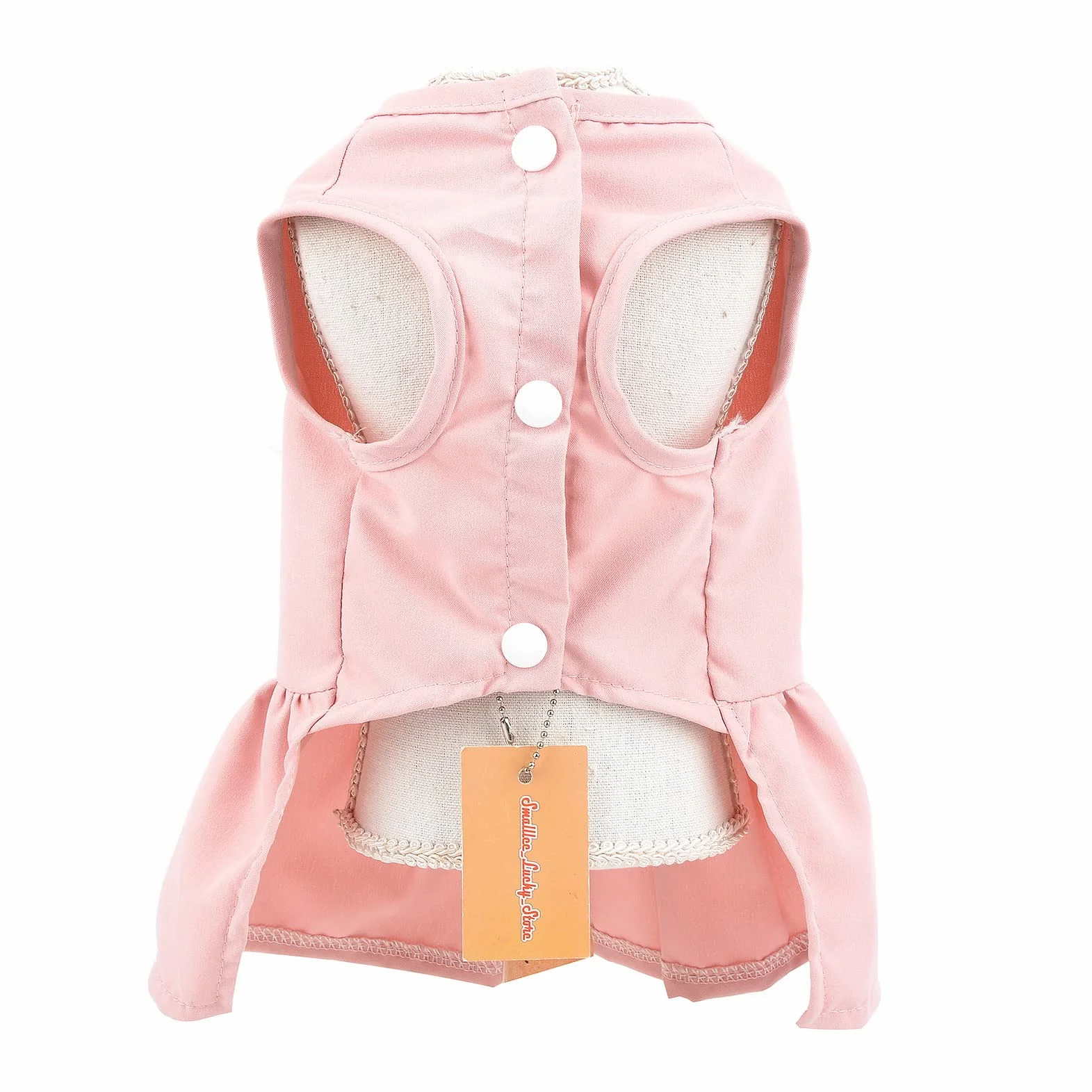 Angel Wing vestito per cani con anello a D, gonna per cuccioli, abbigliamento estate, rosa, L