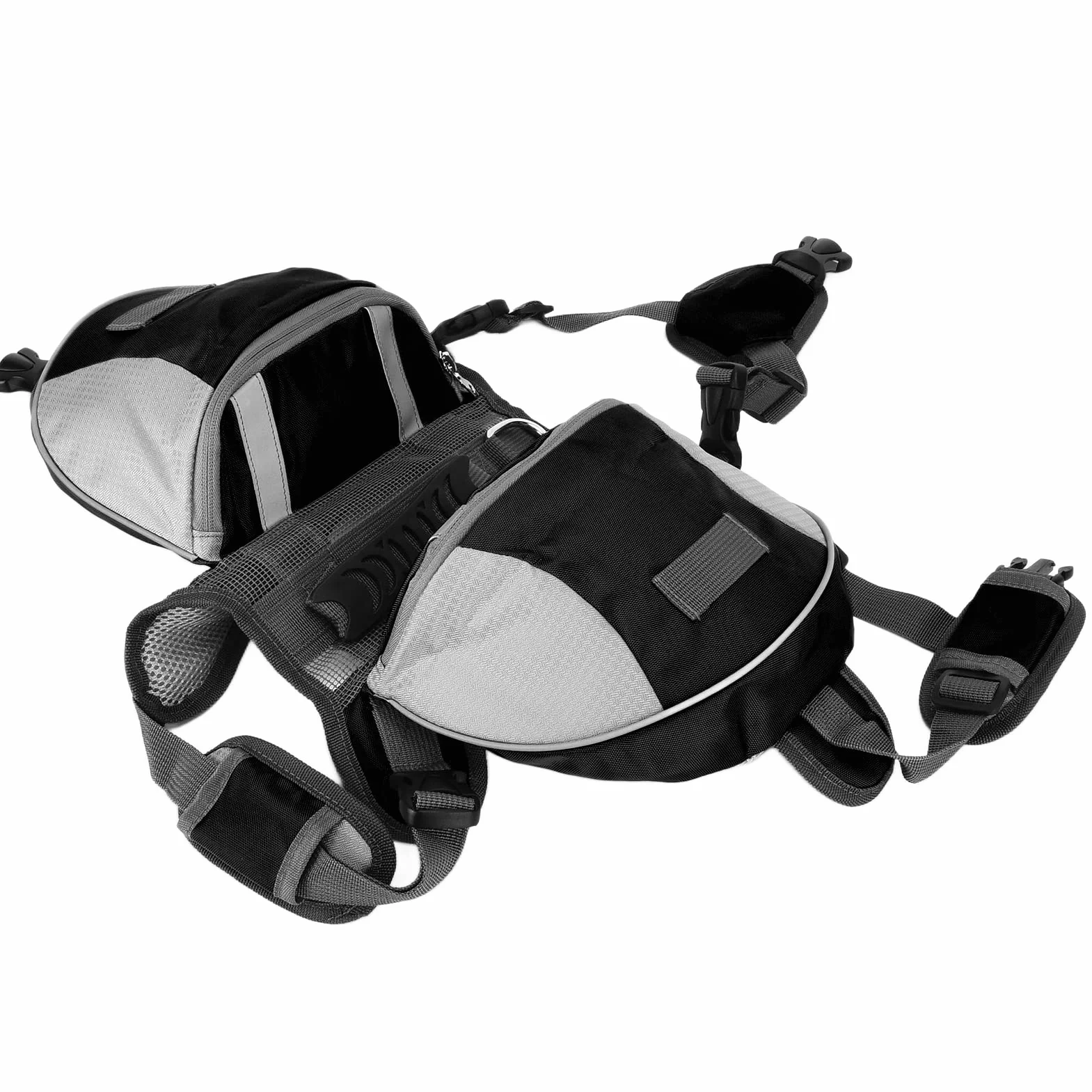 Borsa da Sella per Cani Oggetti per Cani, Borsa da Sella per Cani Impermeabile A Rete Zaino per Cani di Taglia Grande per Cani di Taglia Media per Cani di Piccola Taglia(Nero, M)