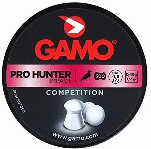 Gamo PIOMBINI PRO Hunter Cal. 4,5mm .177 0,49g Libera Vendita