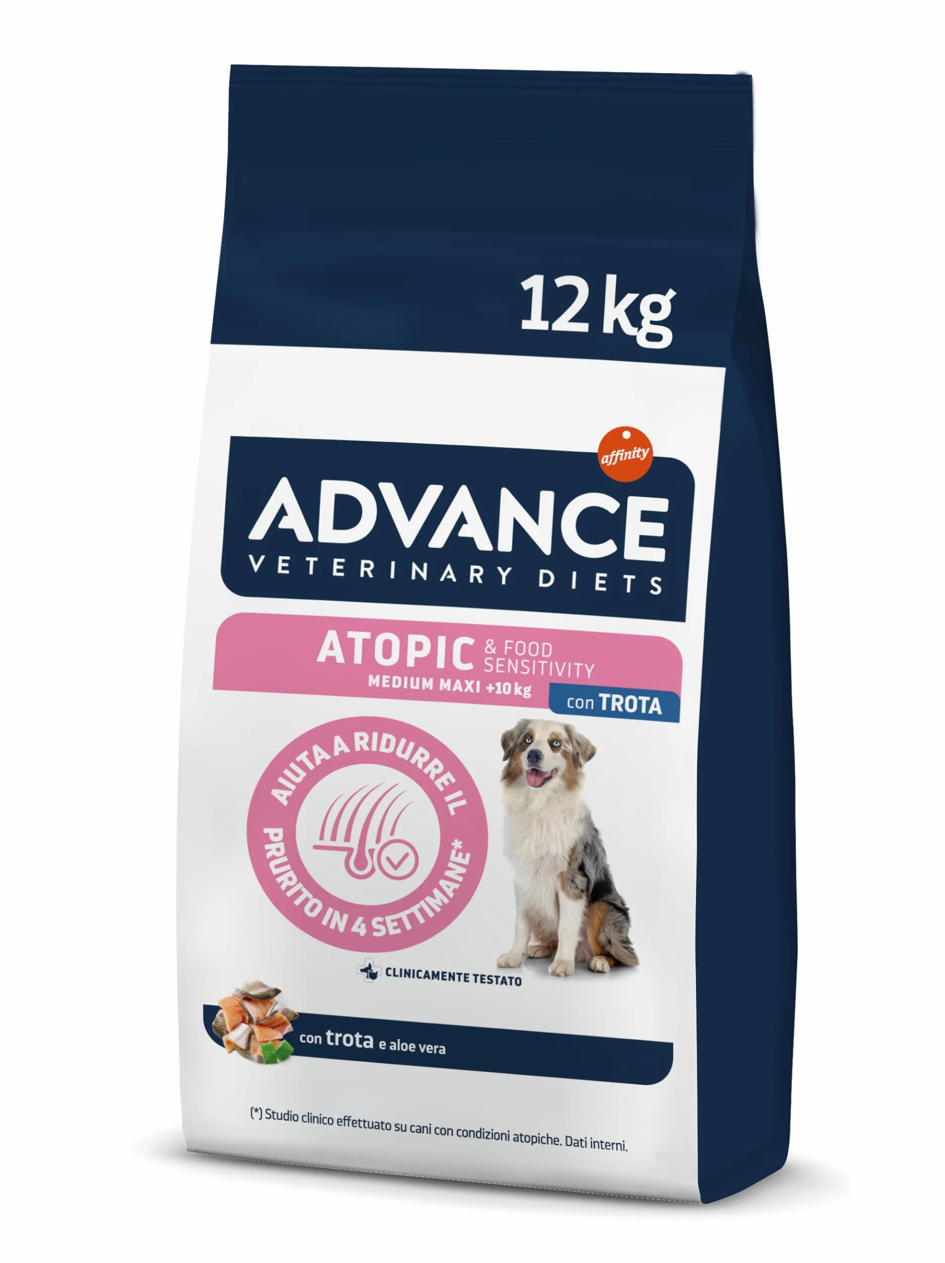 Advance Veterinary Diets - Atopic Medium-Maxi - Cibo per Cani con Problemi di Dermatite Atopica con Trota - 12kg