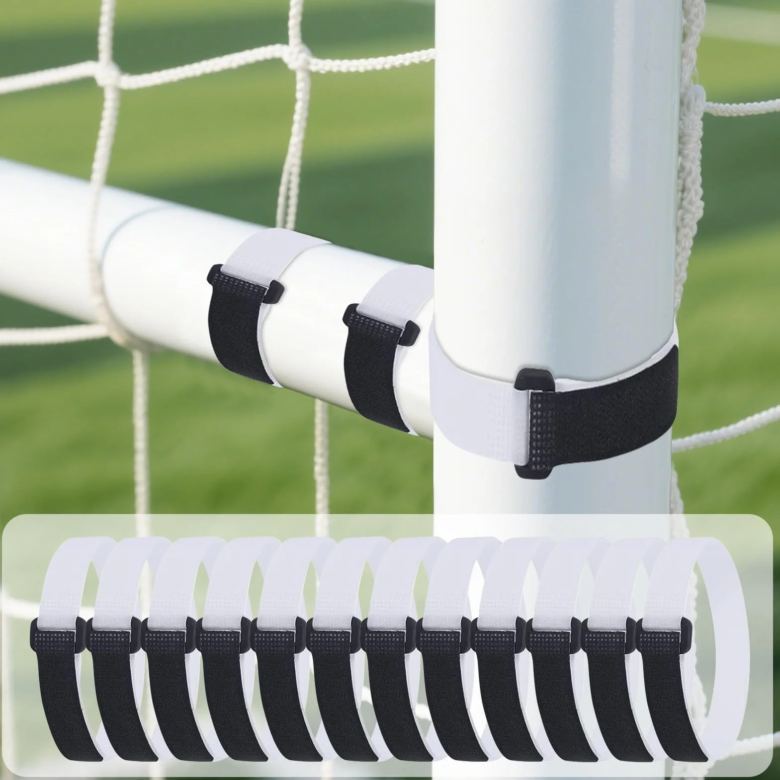 Fascette per Reti da Calcio,Fascette di Fissaggio per Attacchi | 50 Pezzi Resistente per Esterno Palestra Parco Giochi Sport Allenamento Bambini Ragazzi