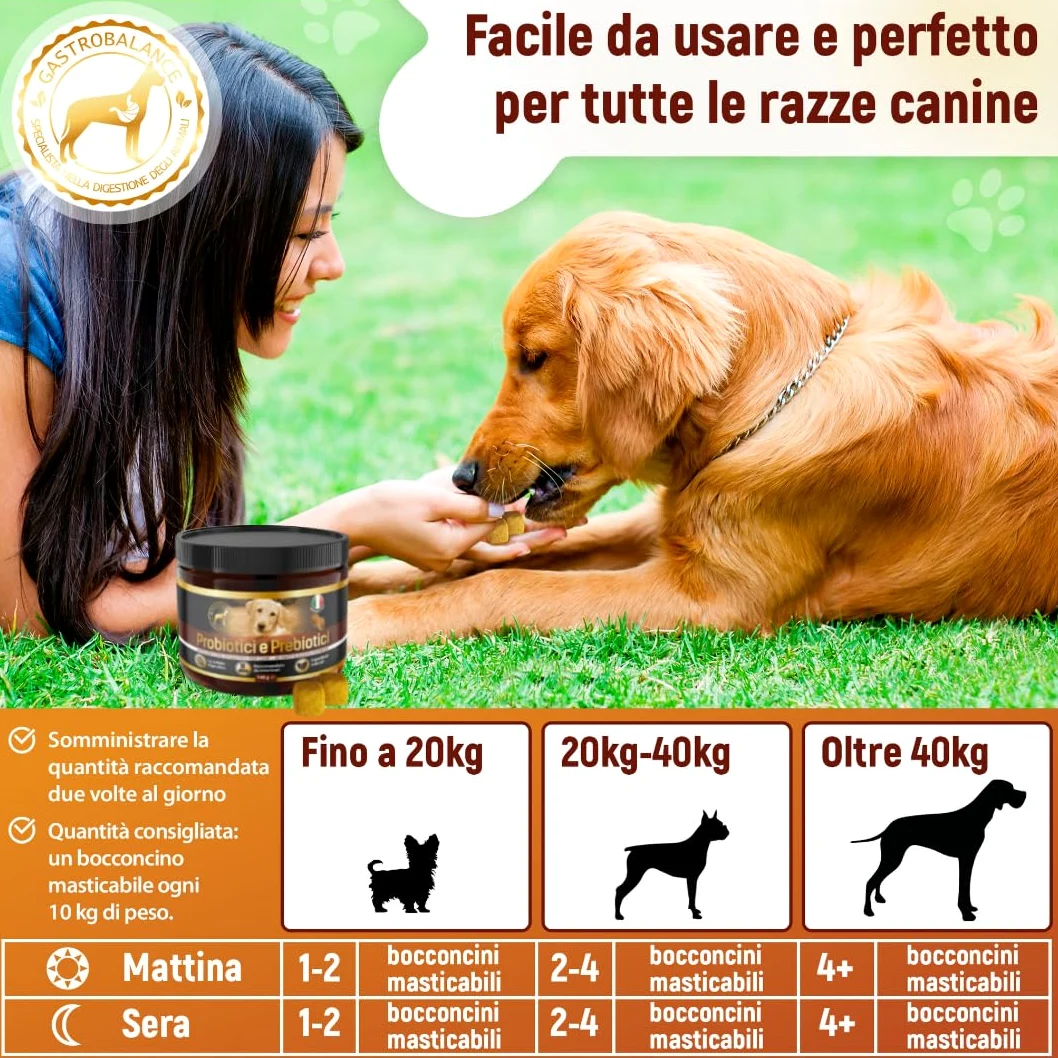 cani probiotici – 60 bocconcini masticabili naturali prebiotici e probiotici per cane - Sapore di Pollo