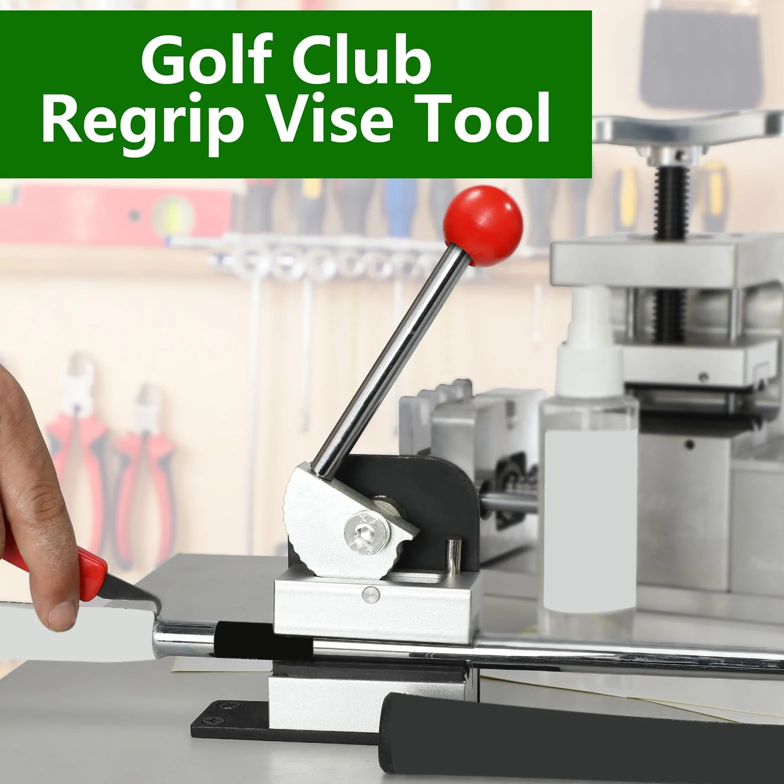 Strumento Grip Golf Antiruggine Antiscivolo Sgancio Rapido Estrattore Asta Vite Banco Regolabile Design Metallico