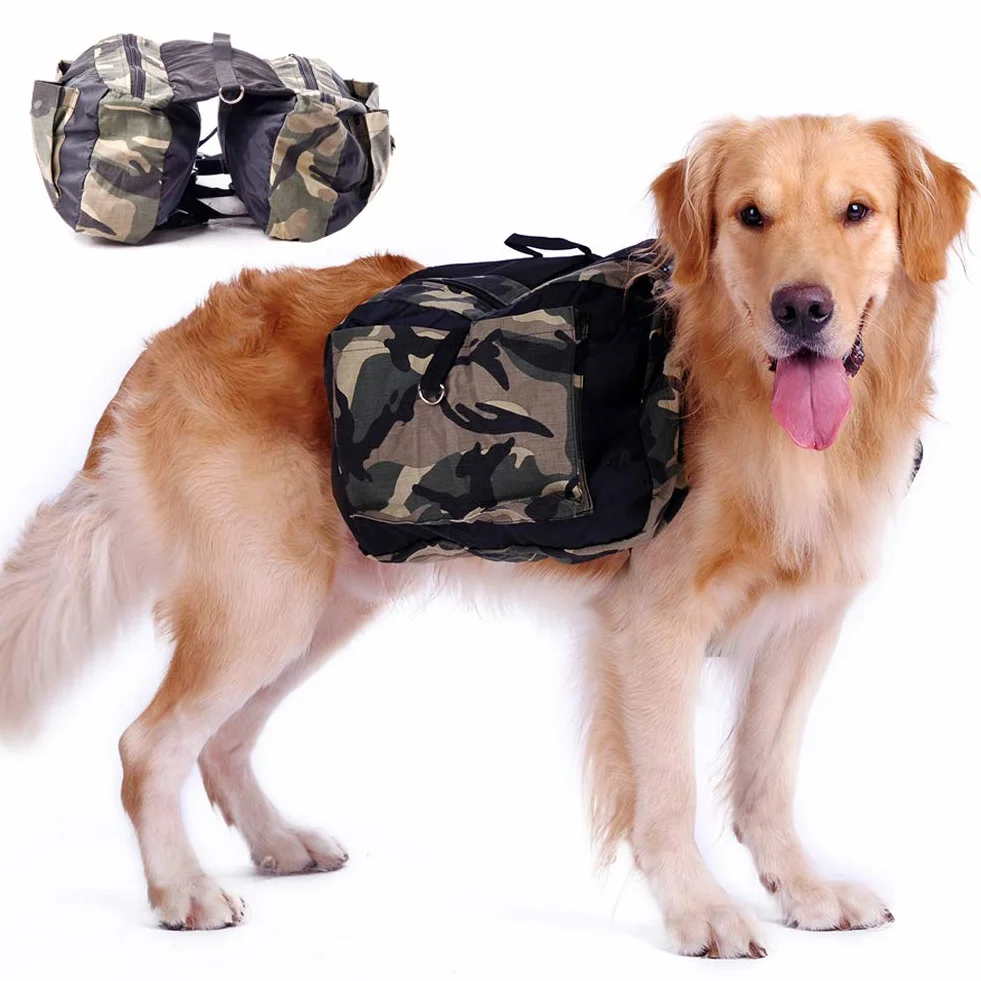 Cane Bisaccia Zaino, Regolabile Tripper Segugio dello Zaino di Corsa Bag Zaino Cane Pacchetto Escursionismo Gear Attrezzature Zaino Leggero per Medium & Large Cane per Addestramento Tattico