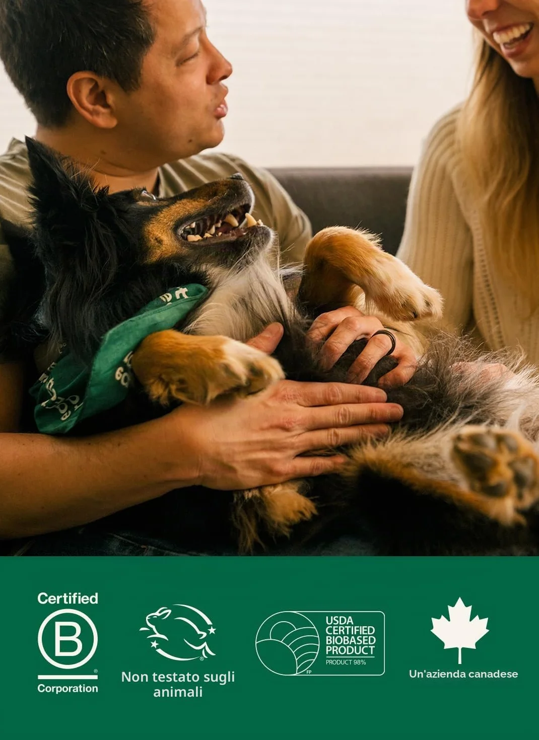 Earth Rated Salviette ipoallergeniche per Cani, puliscono ed eliminano Gli odori da Zampe, Corpo e Sedere, Senza Profumo, 100 Pezzi