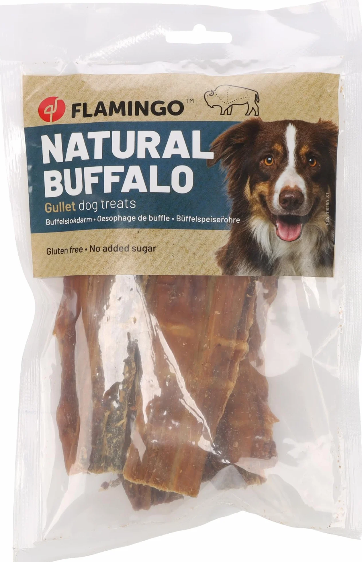 snack per cani - bastoncini per cani - esofago di bufalo piatto 100g - snack naturale - senza glutine - senza zuccheri aggiunti - senza additivi