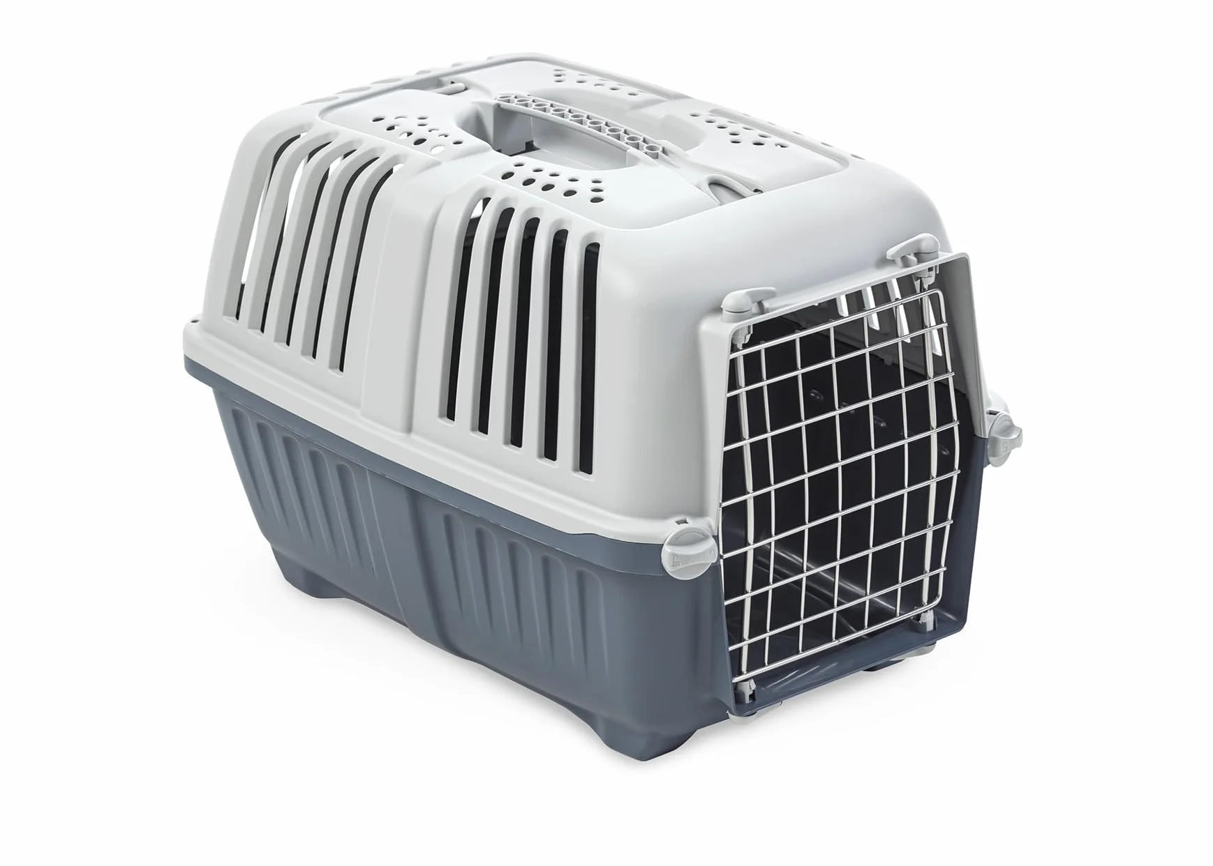 Trasportino Pratiko Metal - Accessorio da viaggio in due misure, con porta metallica, per cani e gatti (Misura 2)