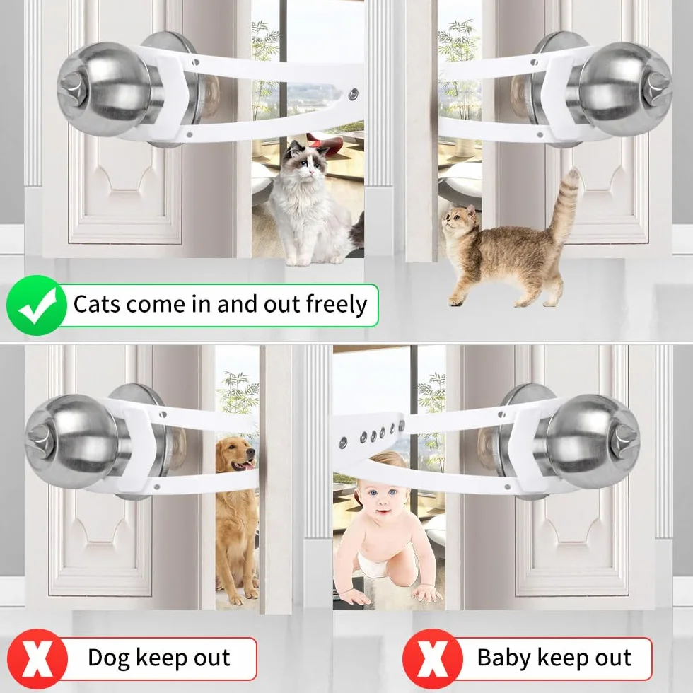 Chiusura Porta Gatto 2 Pezzi Fermo Porta per Cani Serratura Porta Animali