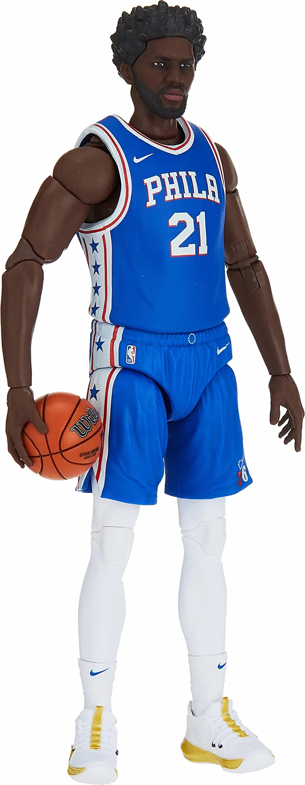 Hasbro Formazione titolare NBA serie 1 Action figure di Joel Embiid, 15 cm, con esclusiva carta collezionabile Panini Sports basket F8184 Authentic