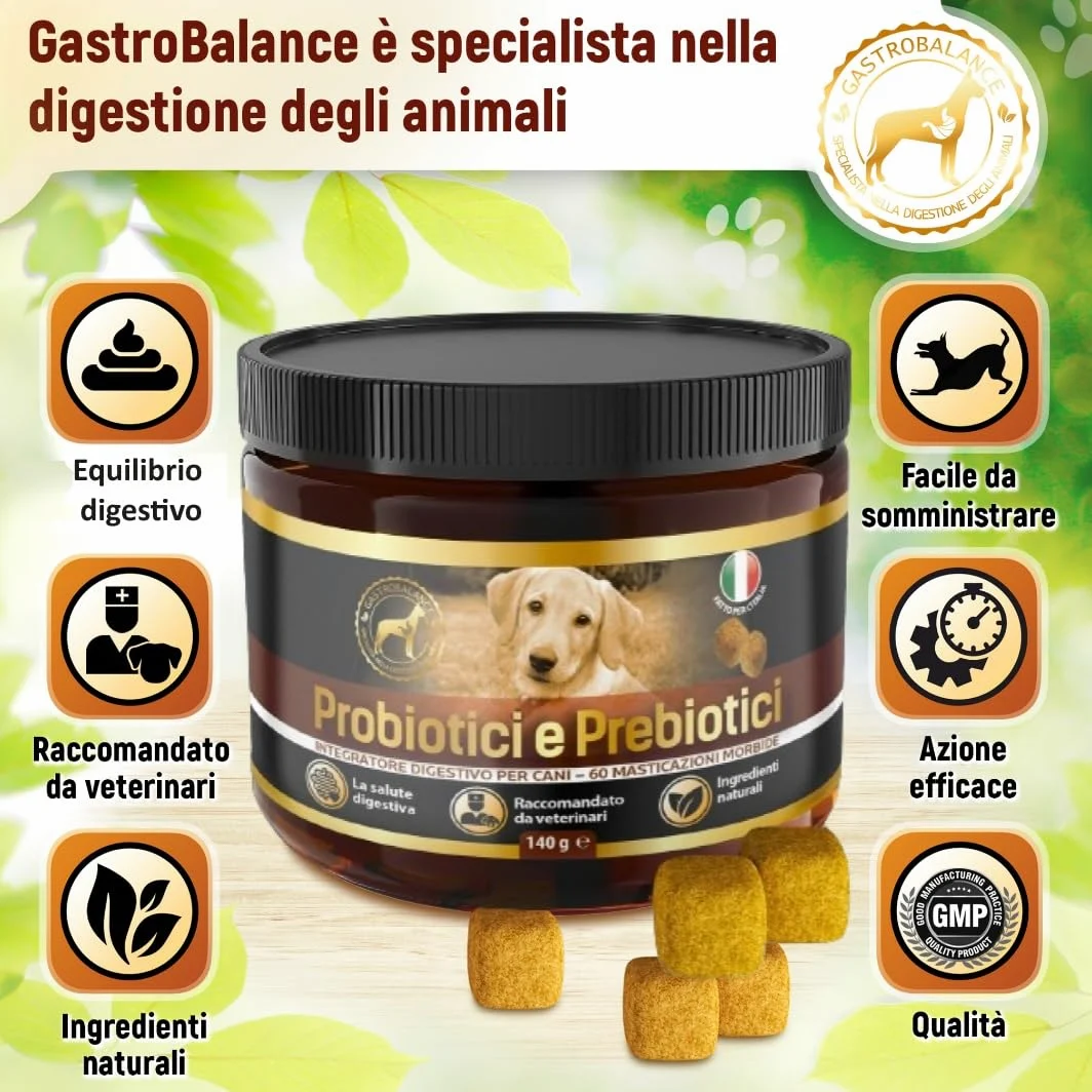 cani probiotici – 60 bocconcini masticabili naturali prebiotici e probiotici per cane - Sapore di Pollo