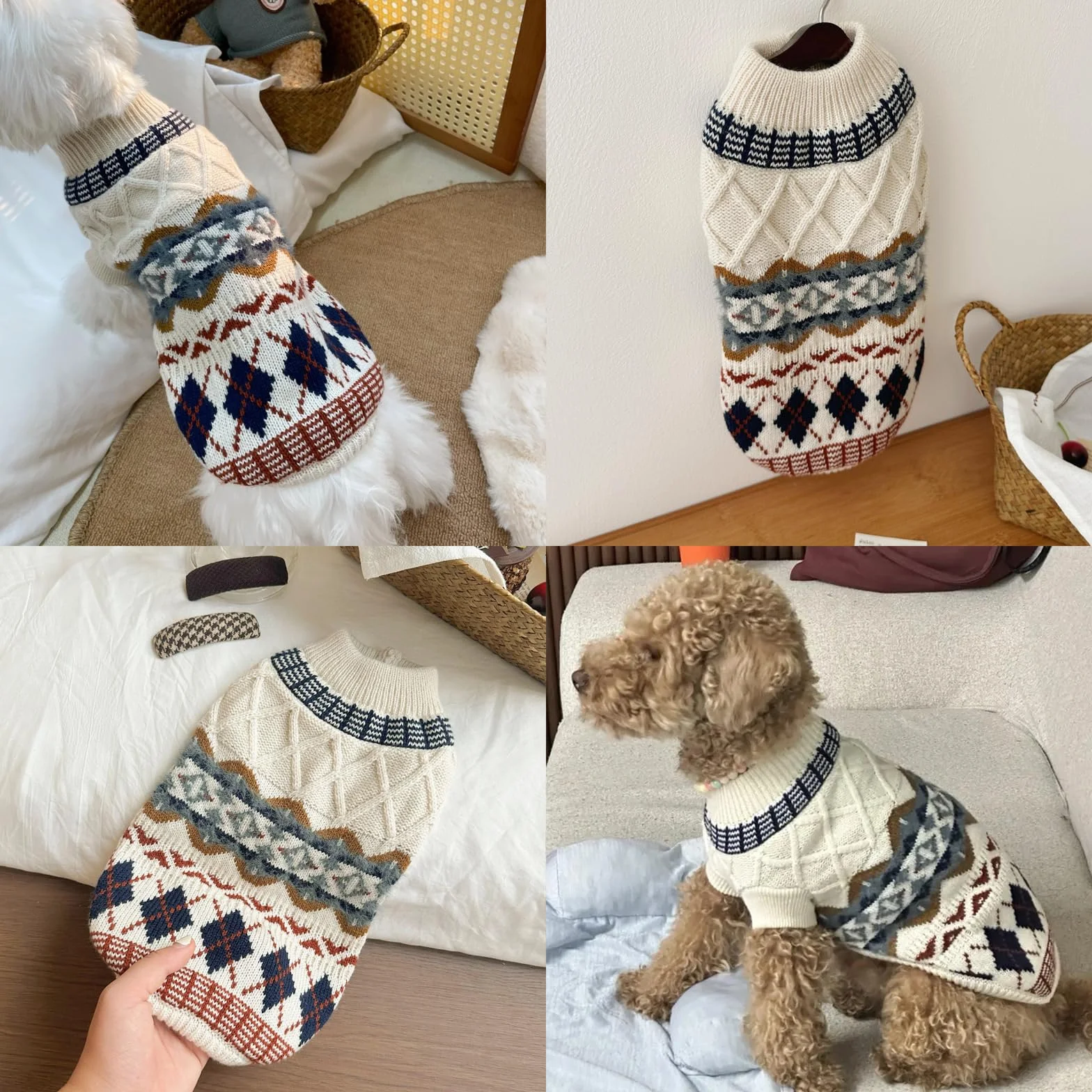 Maglione per cani TYXHXTF, Cappotto Invernale Lavorato a Maglia per Cani Piccoli