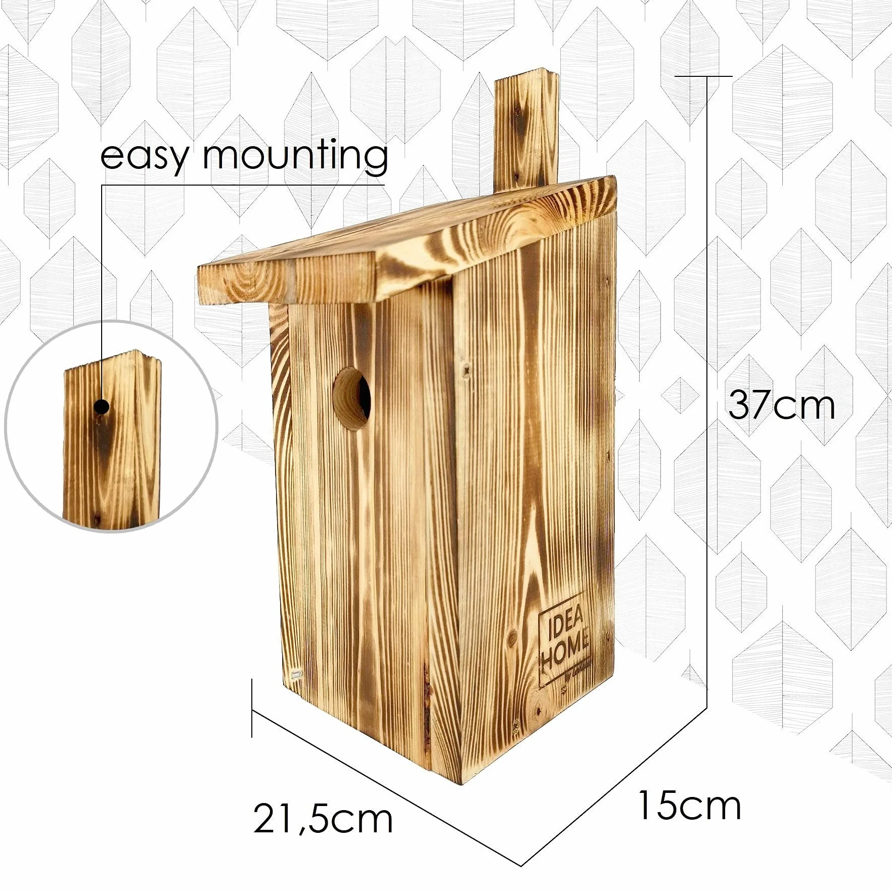 LEVIATAN PARIDAE Nidi Naturali per Cinciallegra Foro 33 mm Legno Massello Casette Uccelli Resistenti Intemperie