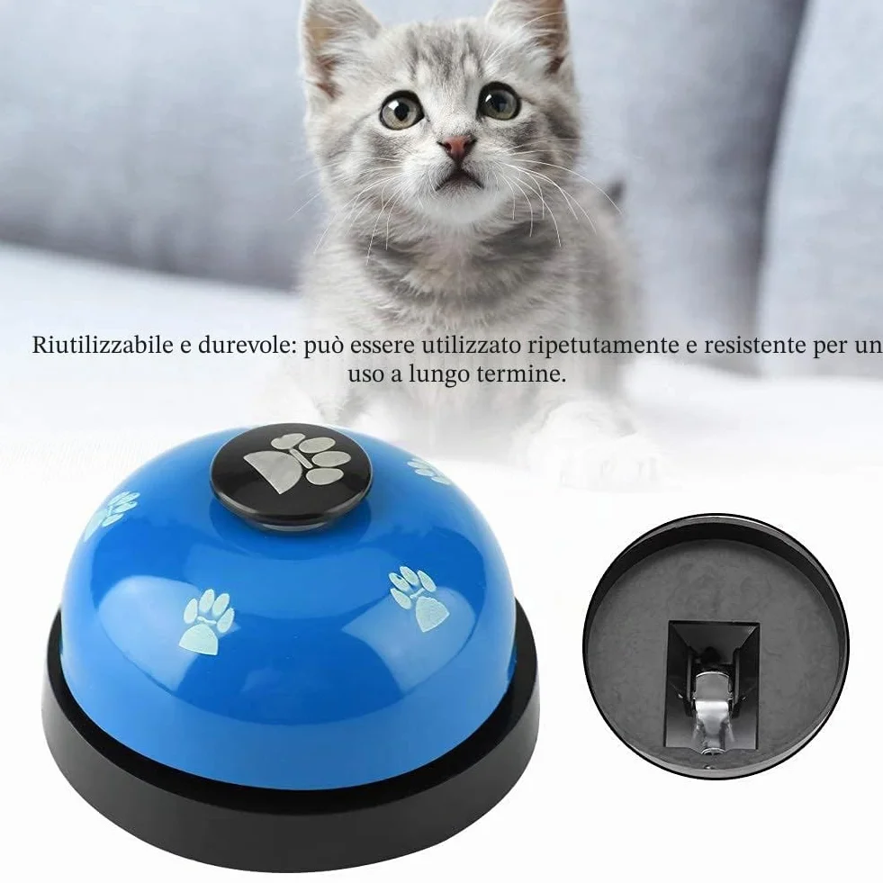Campane di addestramento dell'animale Domestico, Ferro Robusto Resistente Durevole Simpatico Cartone Animato Campana del Cane Cucciolo di Cane Campane di addestramento vasino Doggy(Blu)