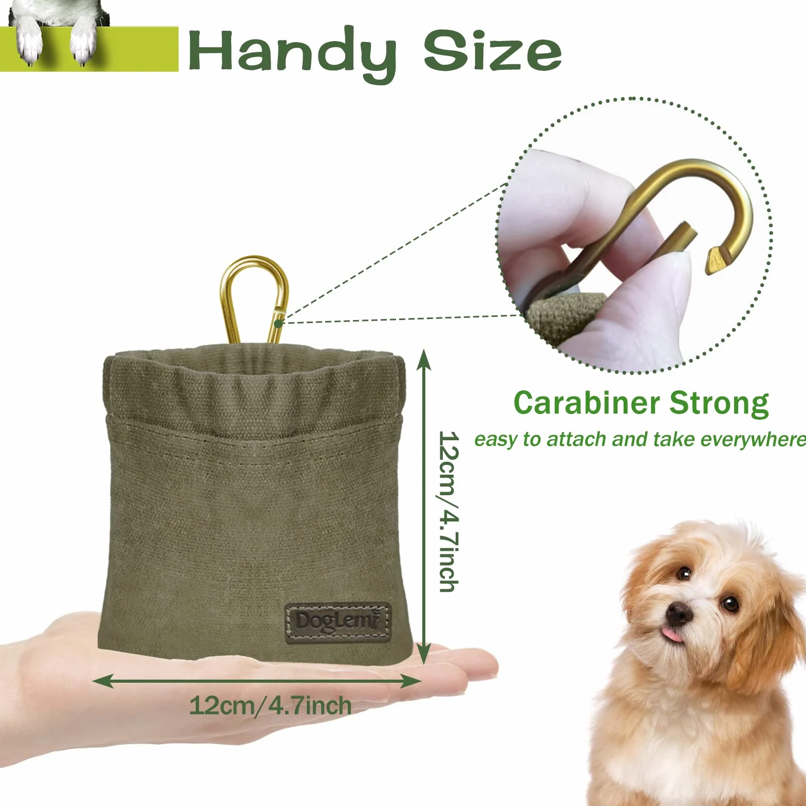 Sheryl&Rain Porta Premietti per Cani, Borsa Addestramento Cane,Piccoli Porta Sacchetti Cane, Snack Porta Crocchette per Cani Addestramento Sacchetto per Gatti Adatto all'Uso Esterno